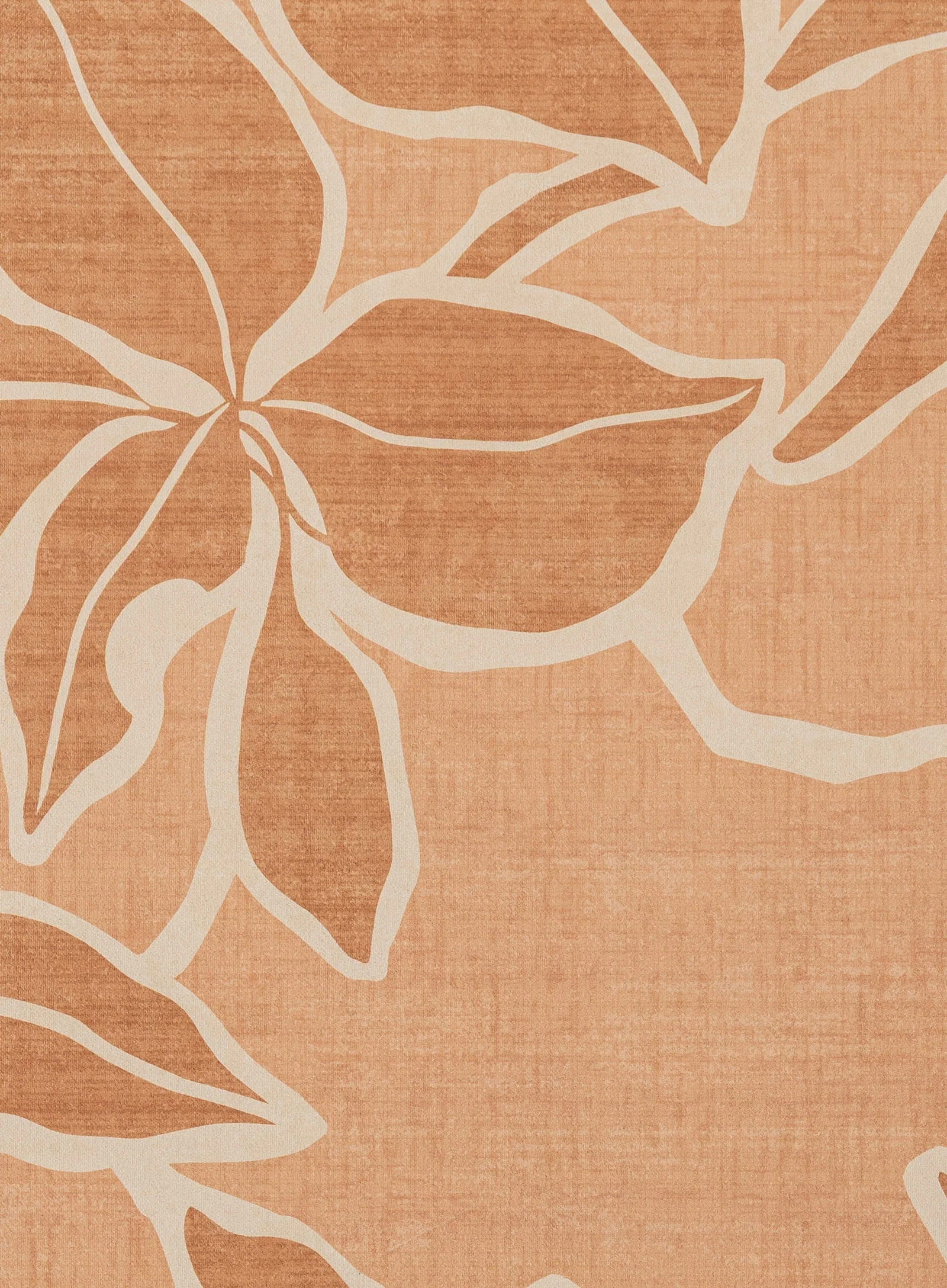 Aadita Pink and Peach Botanical Washable Rug - Image 10