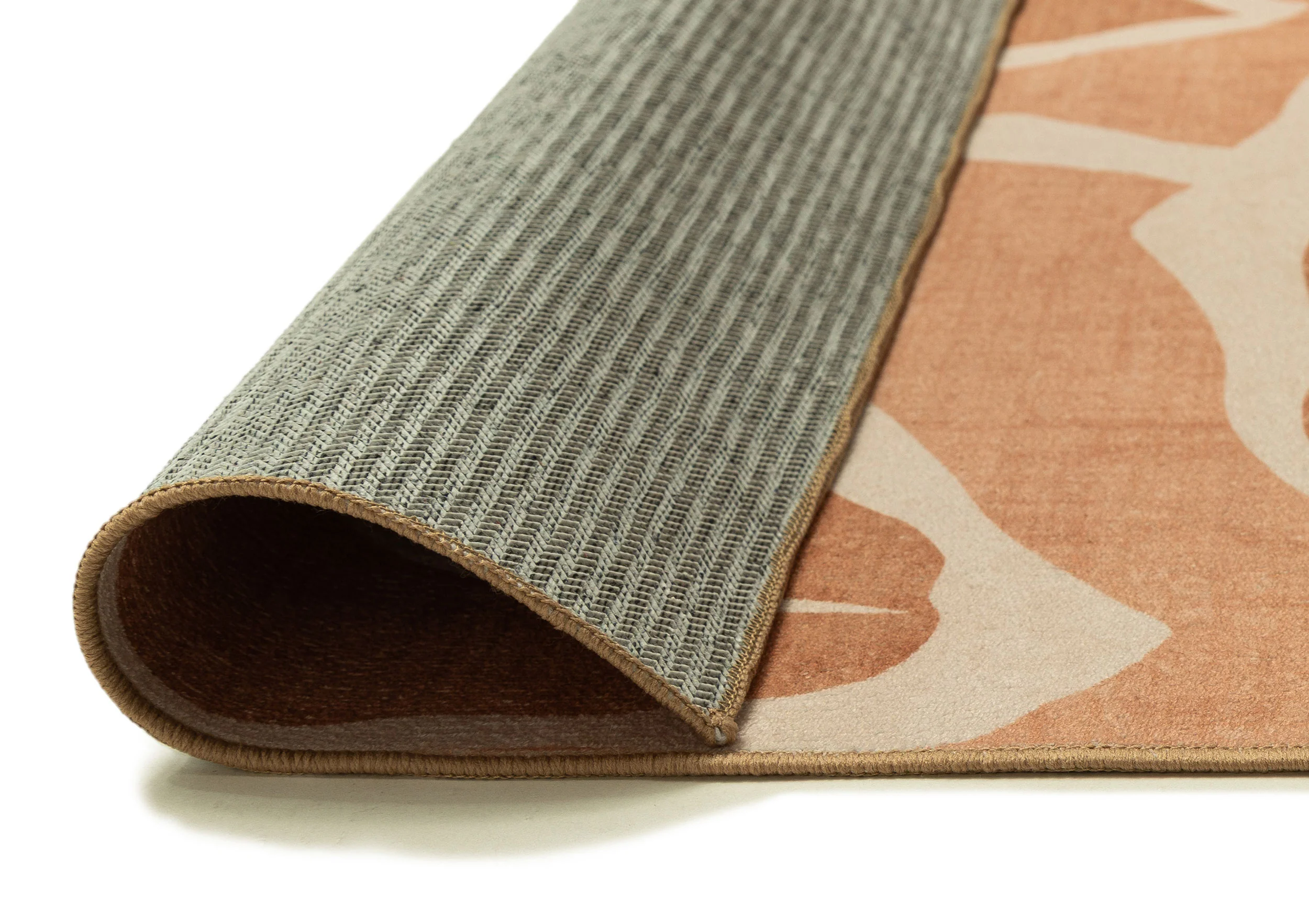 Aadita Pink and Peach Botanical Washable Rug - Image 9