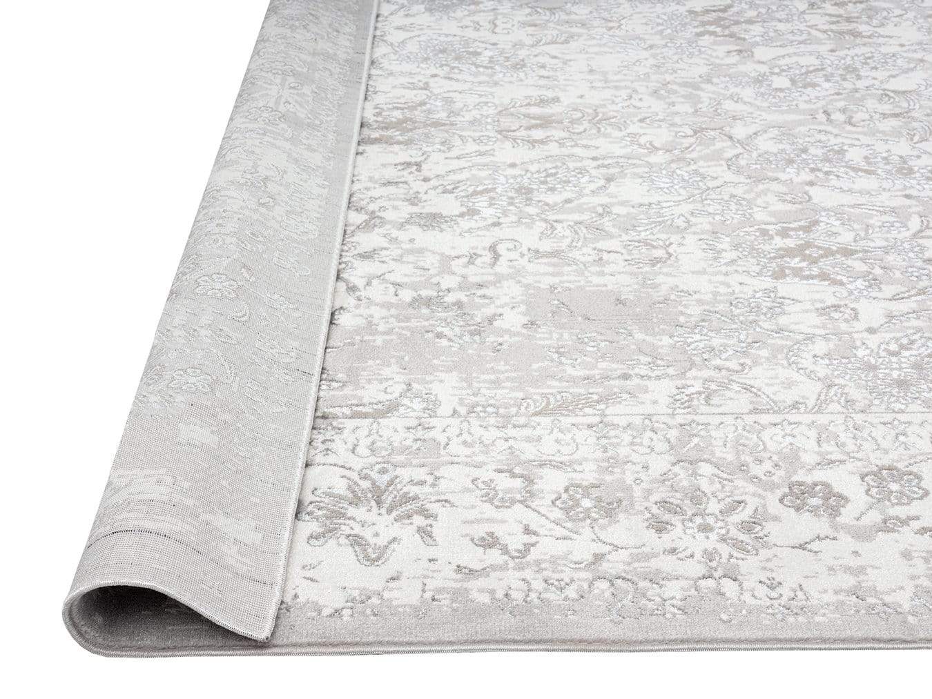 Aaerin Charcoal Grey And Ivory Traditional Distressed Rug - Image 11