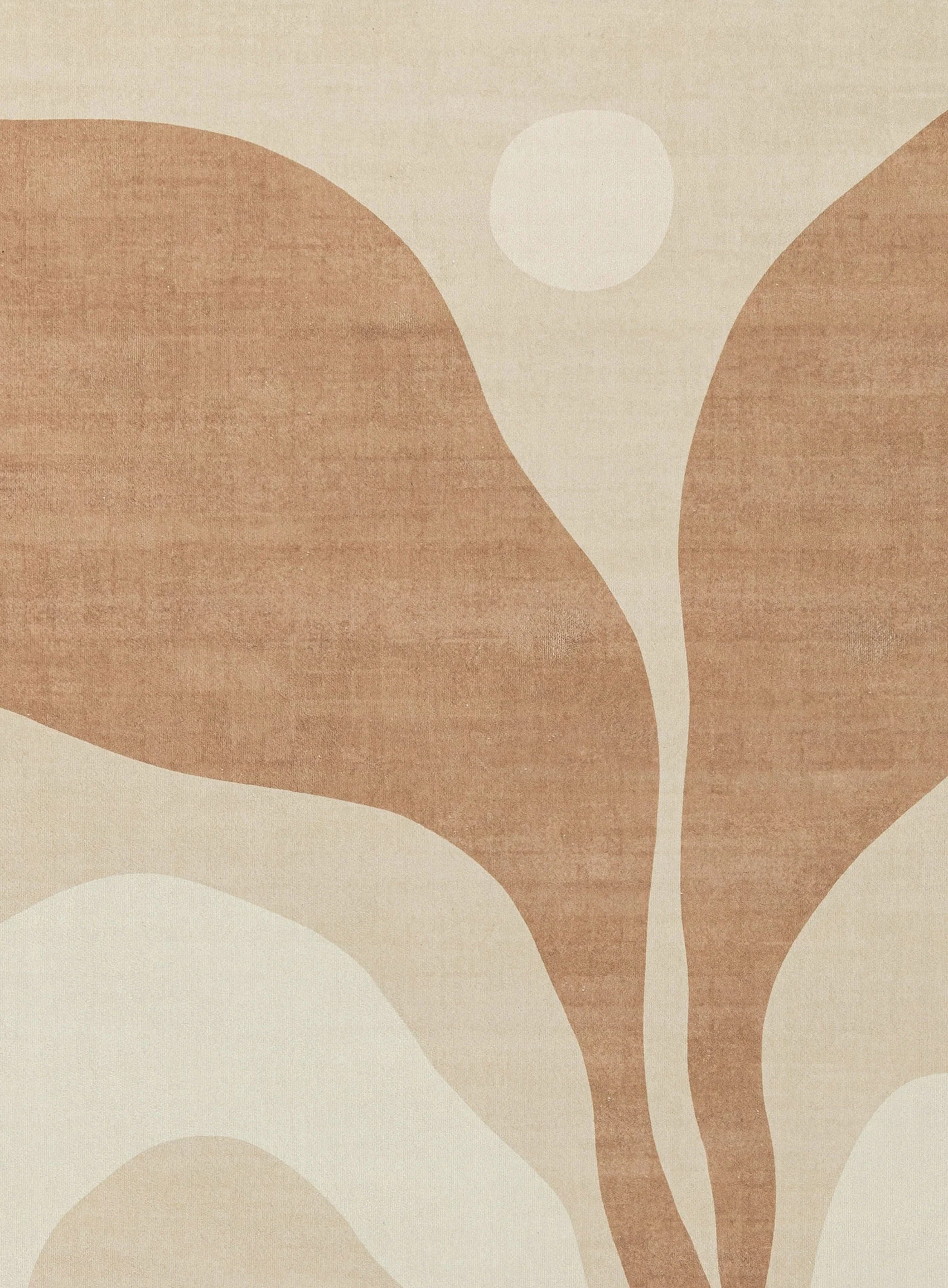 Aara Terracotta and Cream Botanical Washable Rug - Image 14