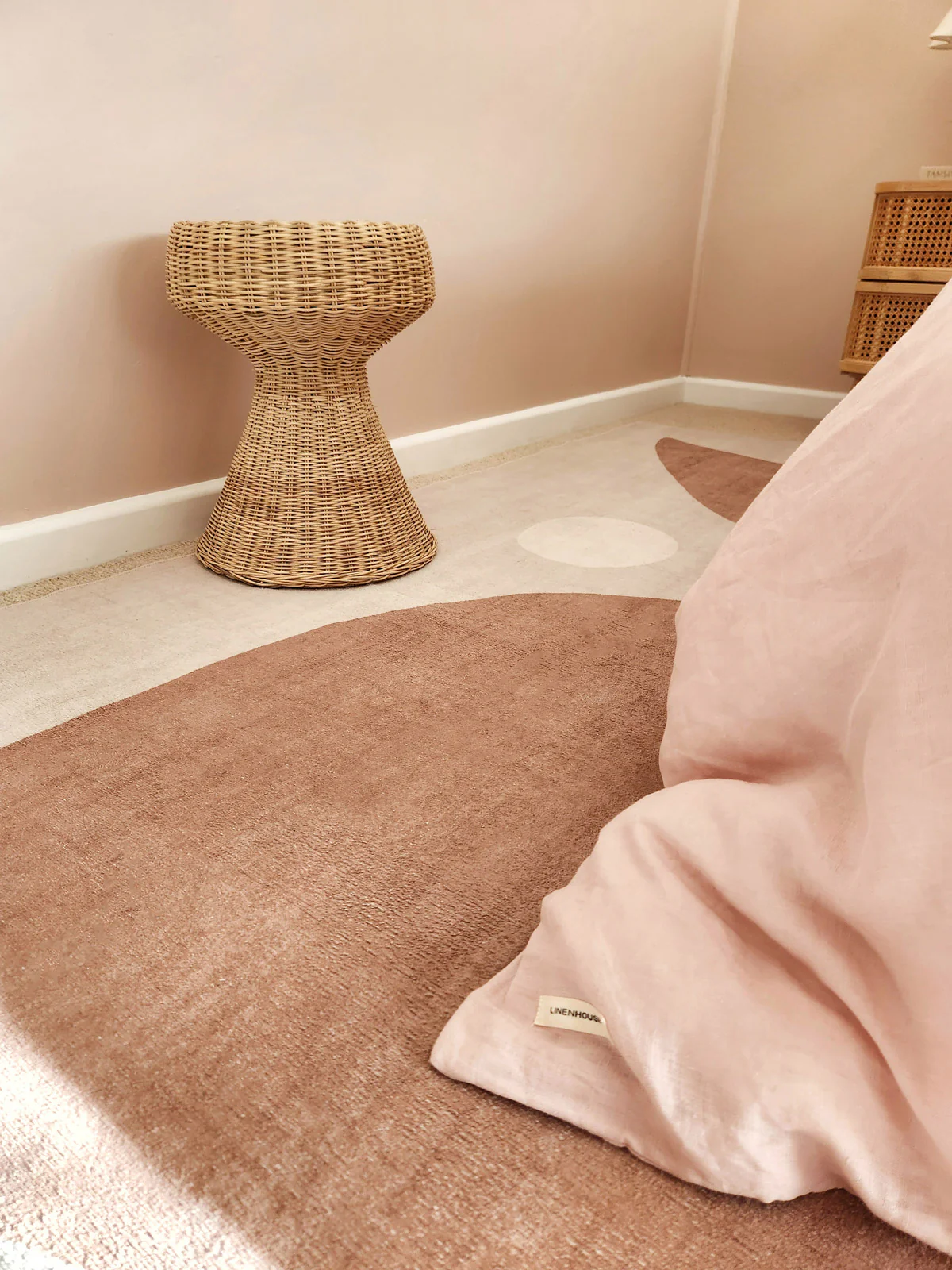 Aara Terracotta and Cream Botanical Washable Rug - Image 6