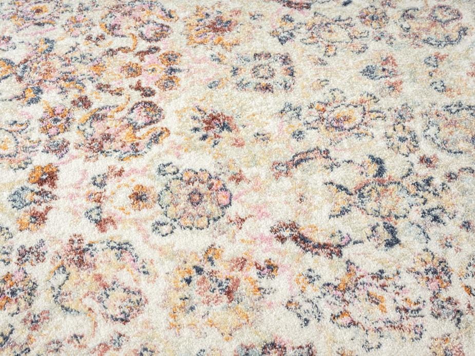 Addison Cream and Purple Multi-Colour Distressed Rug - Image 11