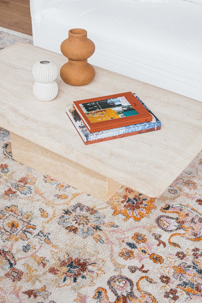 Addison Cream and Purple Multi-Colour Distressed Rug - Image 16