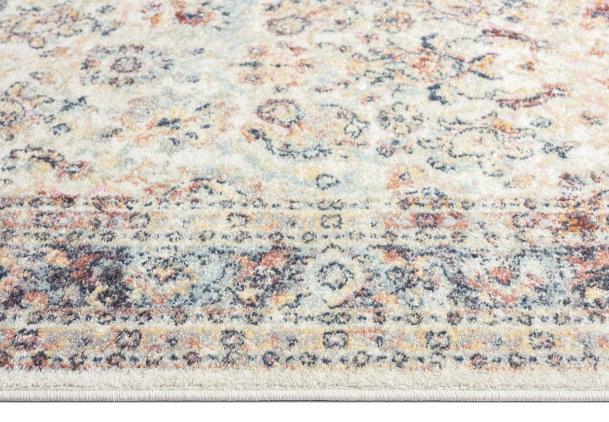 Addison Cream and Purple Multi-Colour Distressed Rug - Image 9