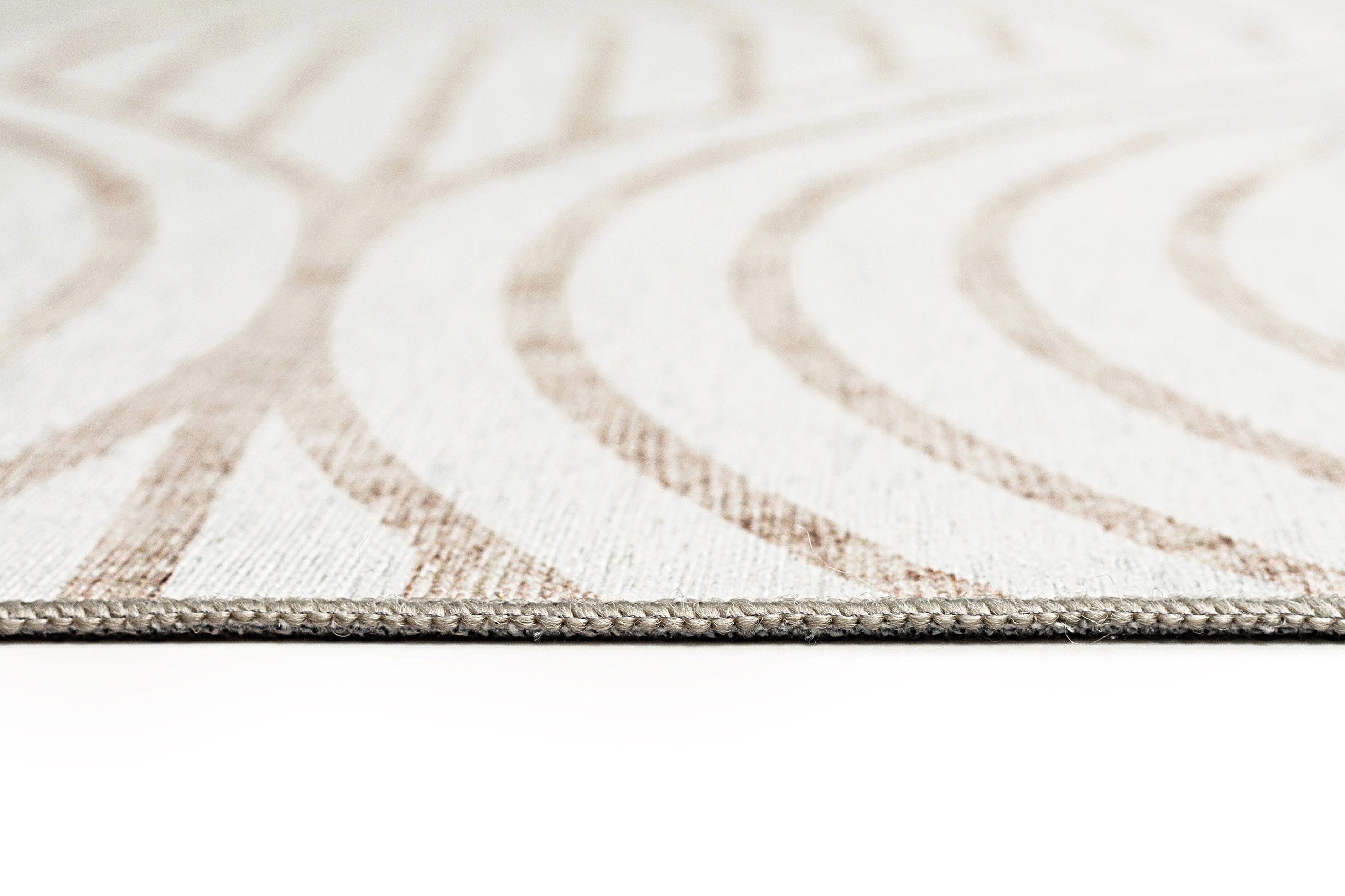 Adlin Beige Cream Indoor Outdoor Washable Rug - Image 5