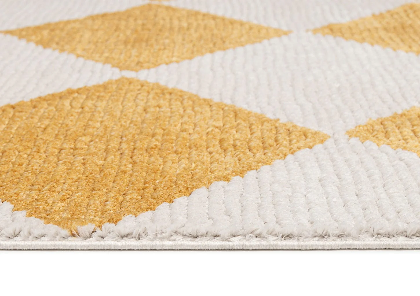 Agatha Ivory and Yellow Checkered Rug - Image 10