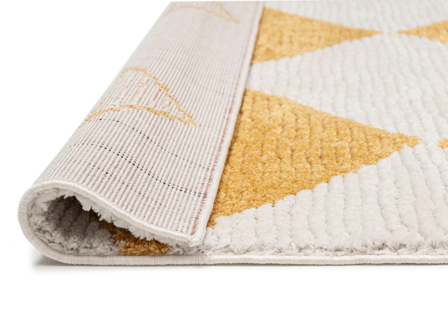 Agatha Ivory and Yellow Checkered Rug - Image 11