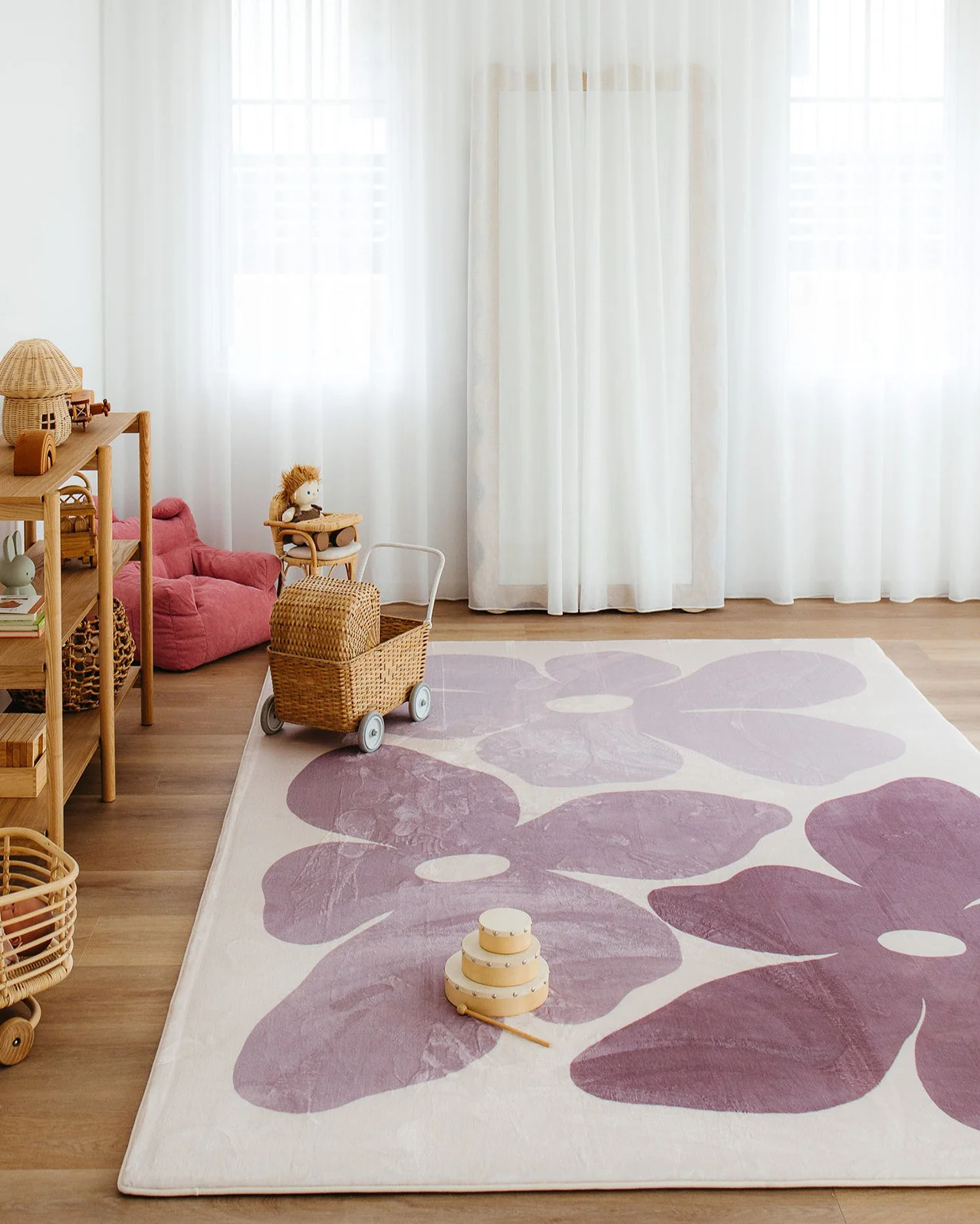 Aica Purple Flowers Rollie Pollie Playmat - Image 2
