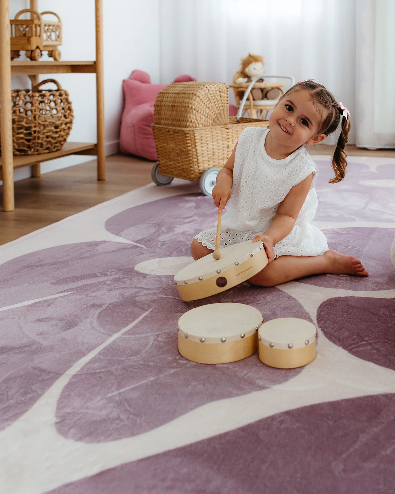 Aica Purple Flowers Rollie Pollie Playmat - Image 4
