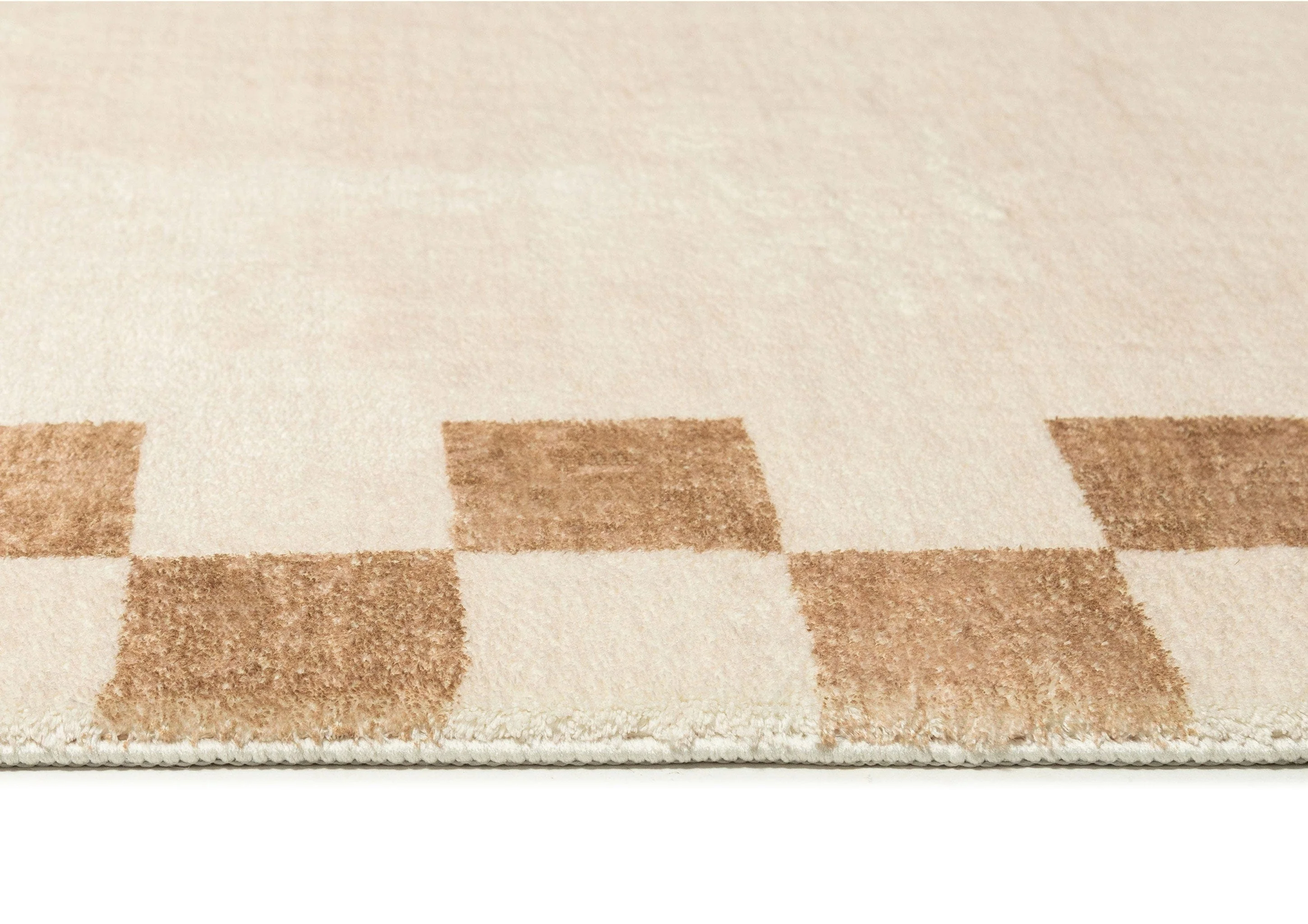 Aiday Beige Checkered Border Washable Rug - Image 8