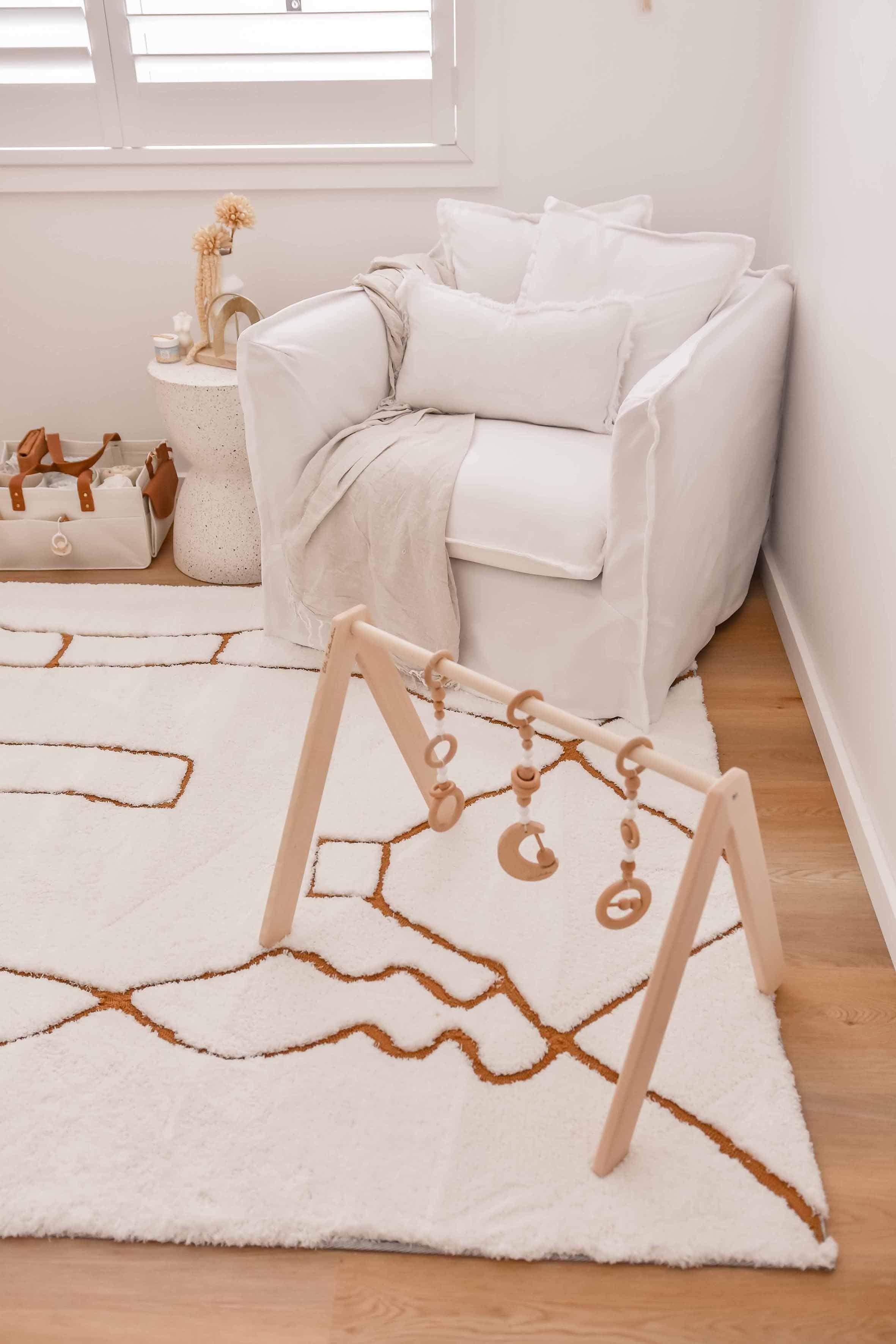 Alayna Cream and Gold Tribal Shag Rug - Image 10