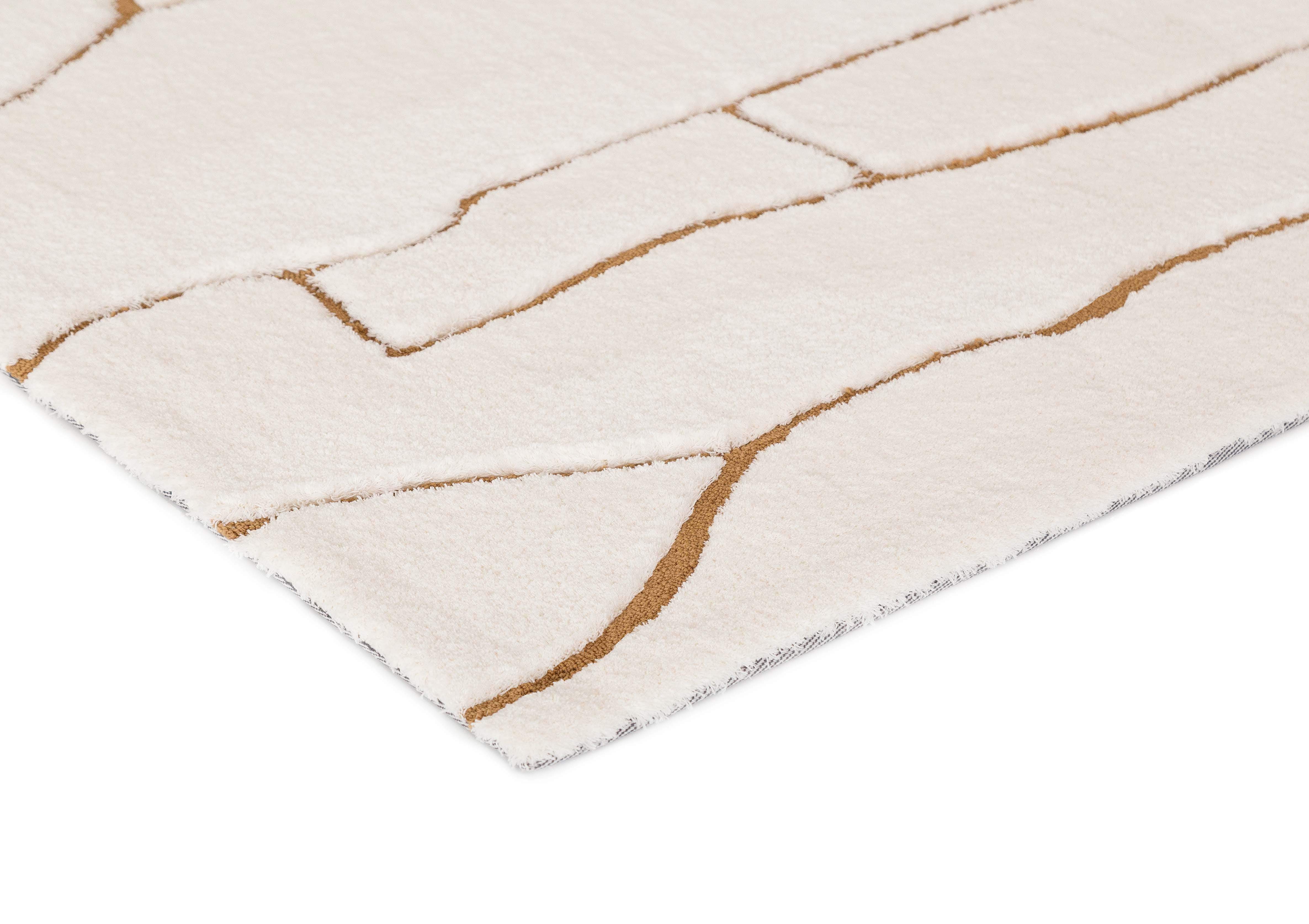 Alayna Cream and Gold Tribal Shag Rug - Image 14