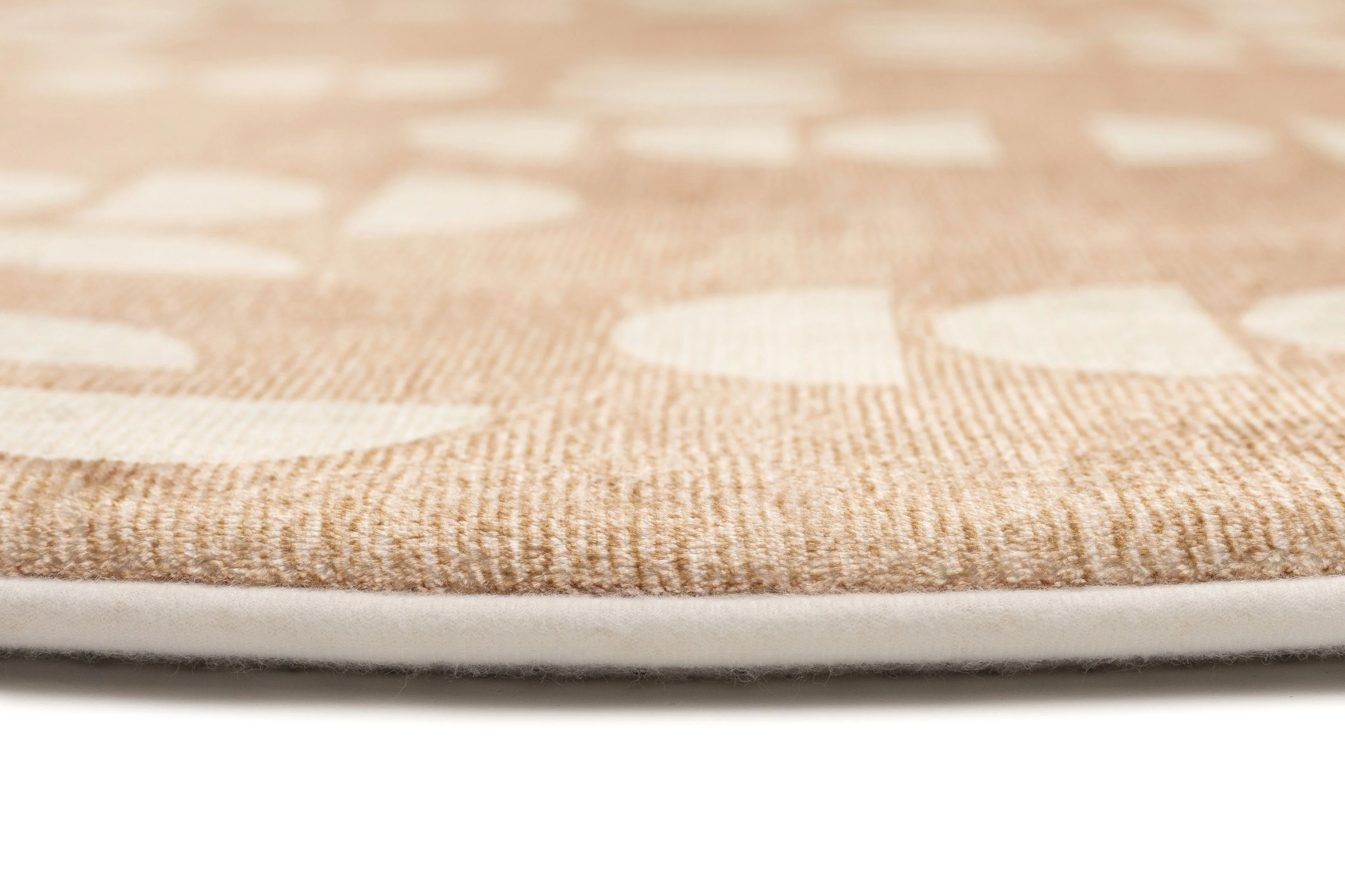 Alba Beige and Ivory Geometric Rollie Pollie Round Playmat - Image 5