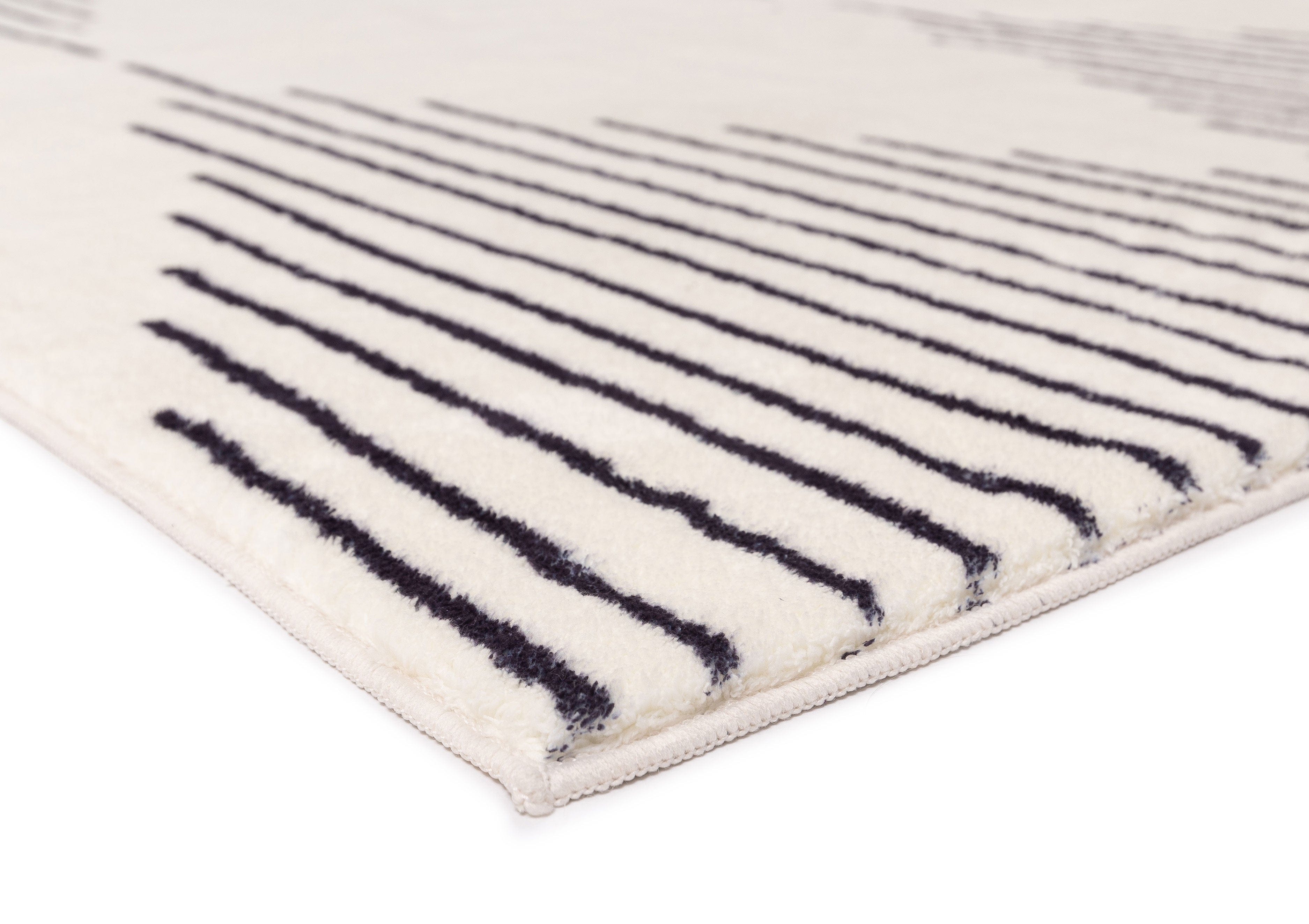 Aldana Black and Cream Tribal Washable Rug - Image 17