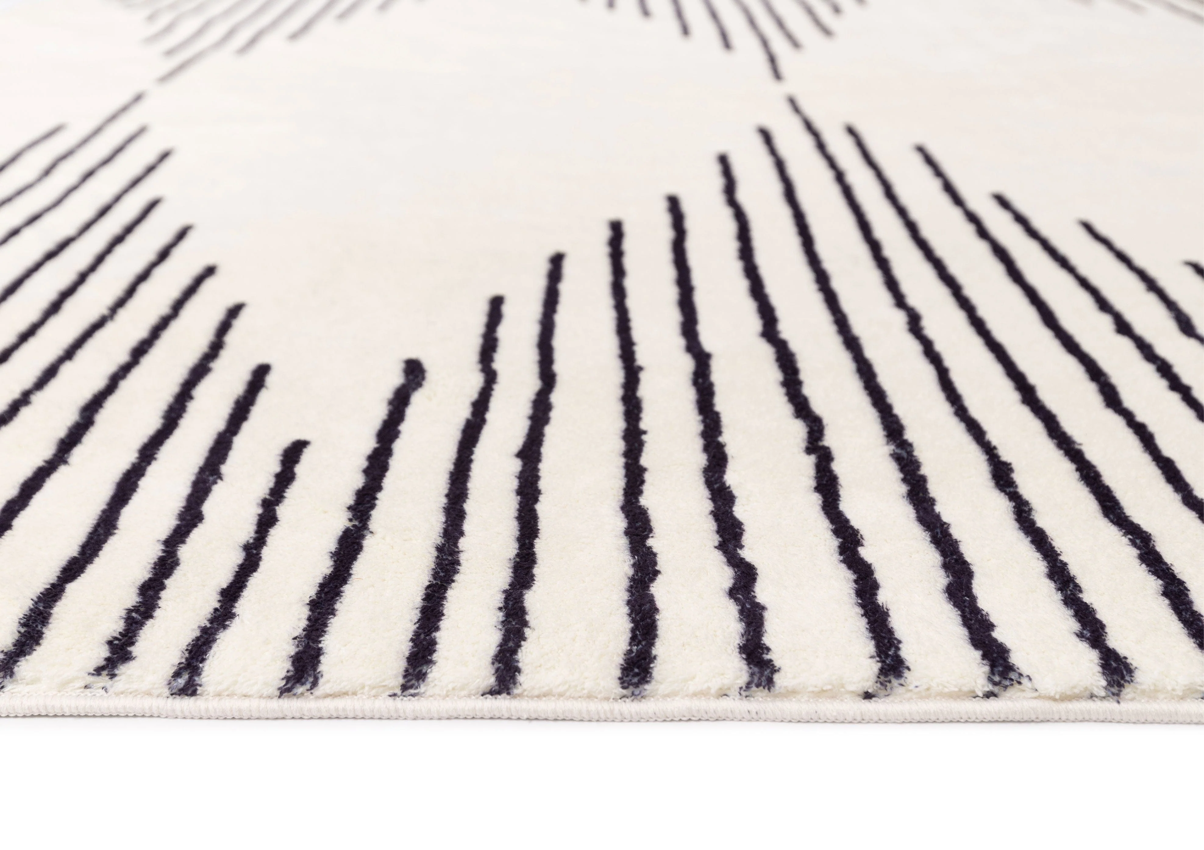Aldana Black and Cream Tribal Washable Rug - Image 18