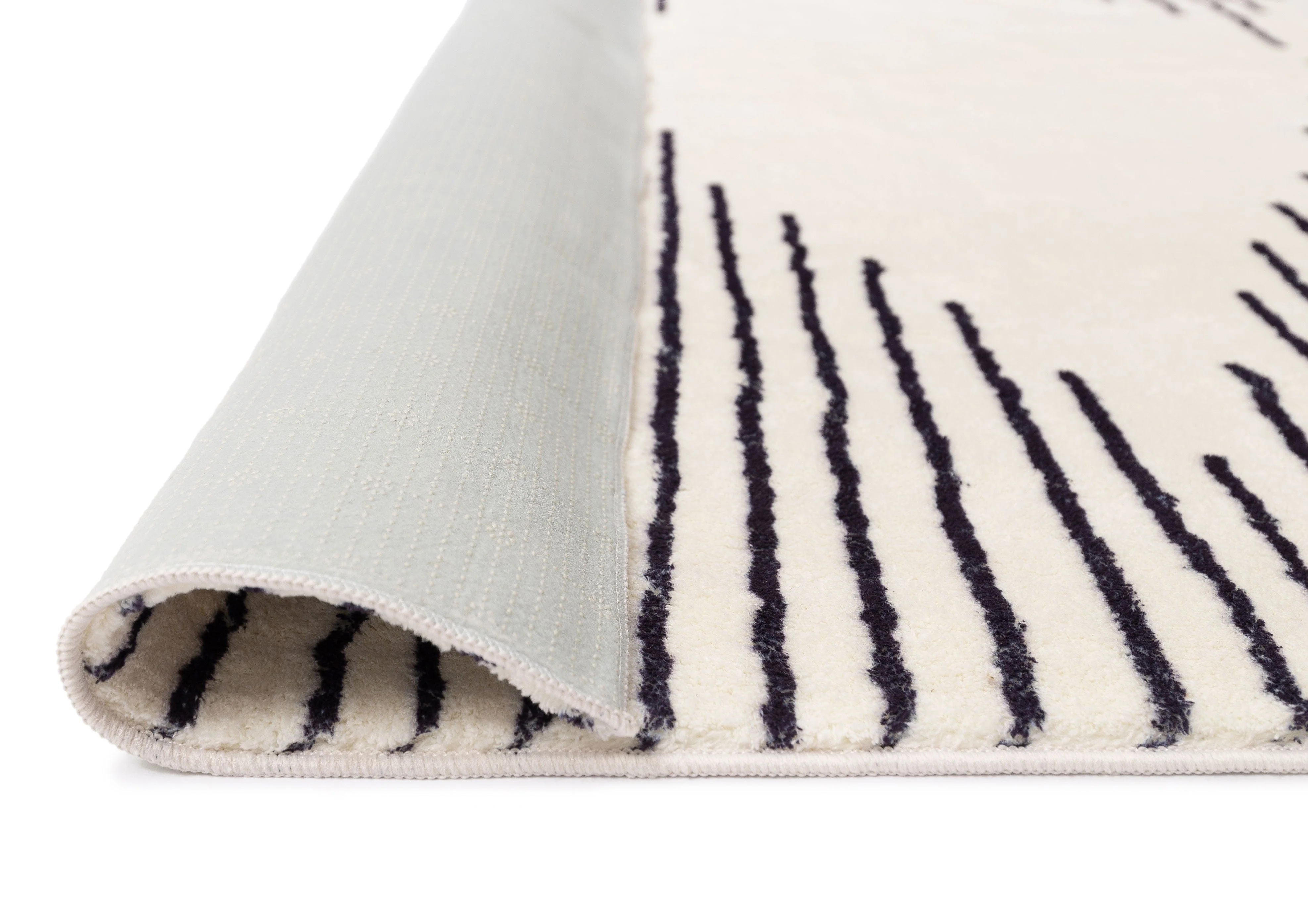 Aldana Black and Cream Tribal Washable Rug - Image 19