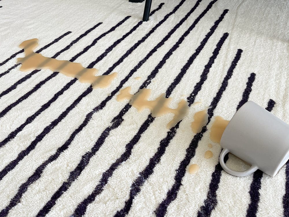 Aldana Black and Cream Tribal Washable Rug - Image 4