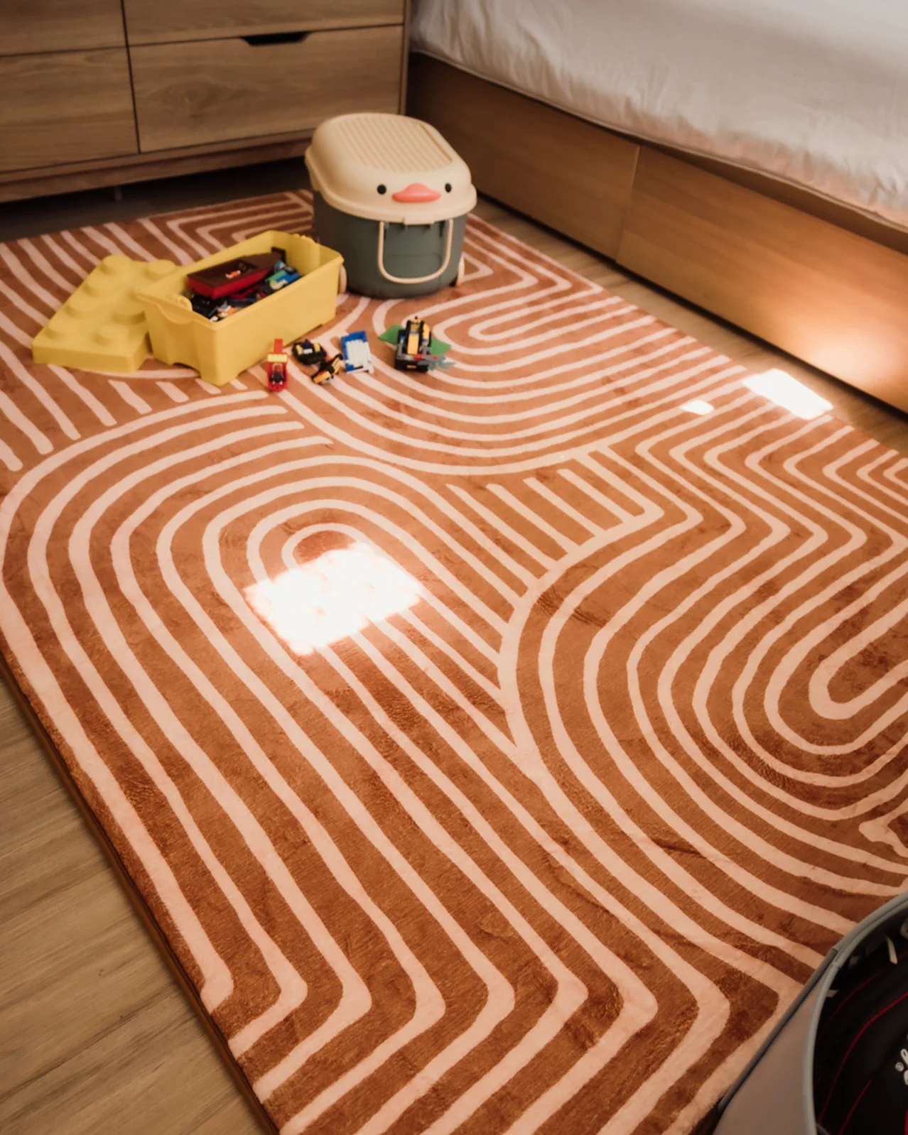 Alef Terracotta Abstract Rollie Pollie Playmat - Image 2