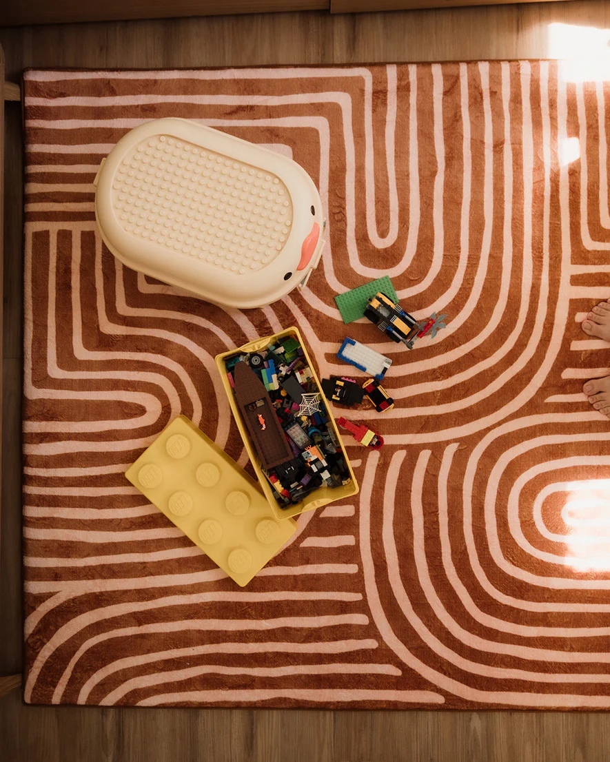 Alef Terracotta Abstract Rollie Pollie Playmat - Image 3