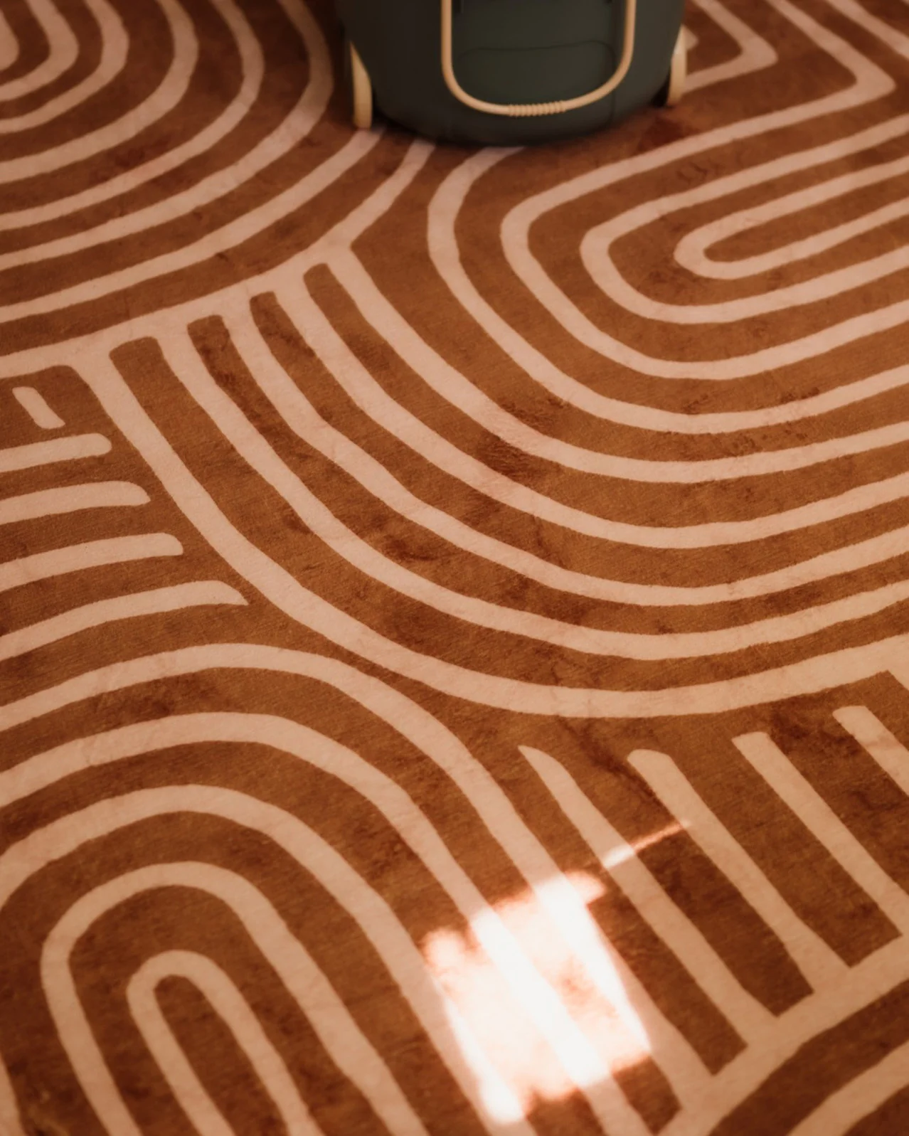 Alef Terracotta Abstract Rollie Pollie Round Playmat - Image 2