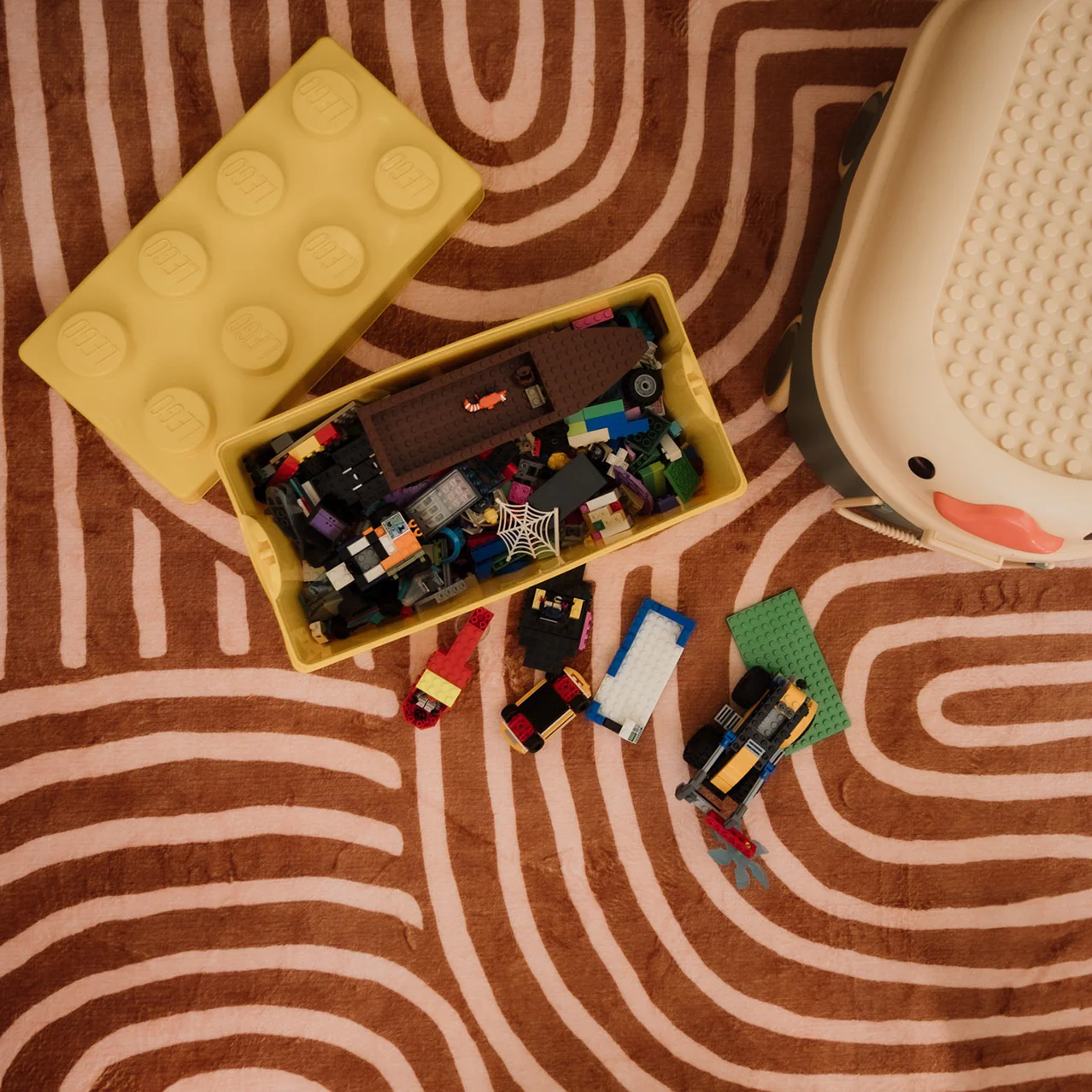 Alef Terracotta Abstract Rollie Pollie Round Playmat - Image 5