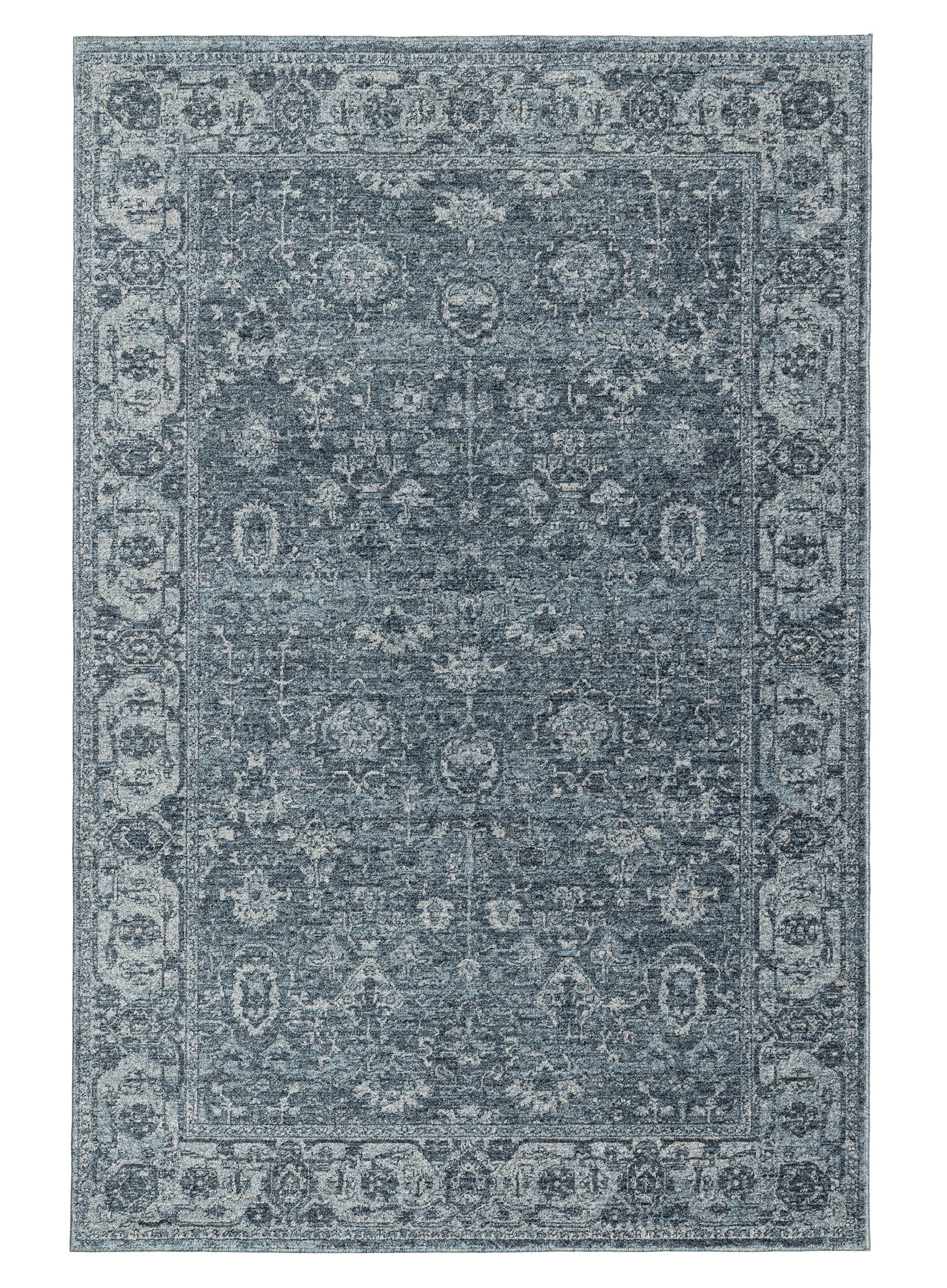 Alexis Tonal Distressed Blue Rug