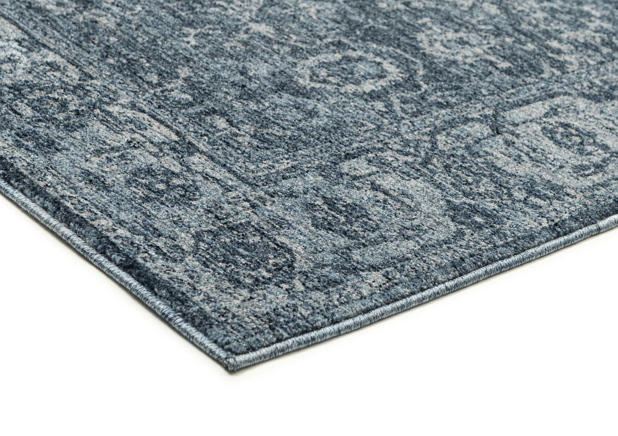 Alexis Tonal Distressed Blue Rug - Image 2