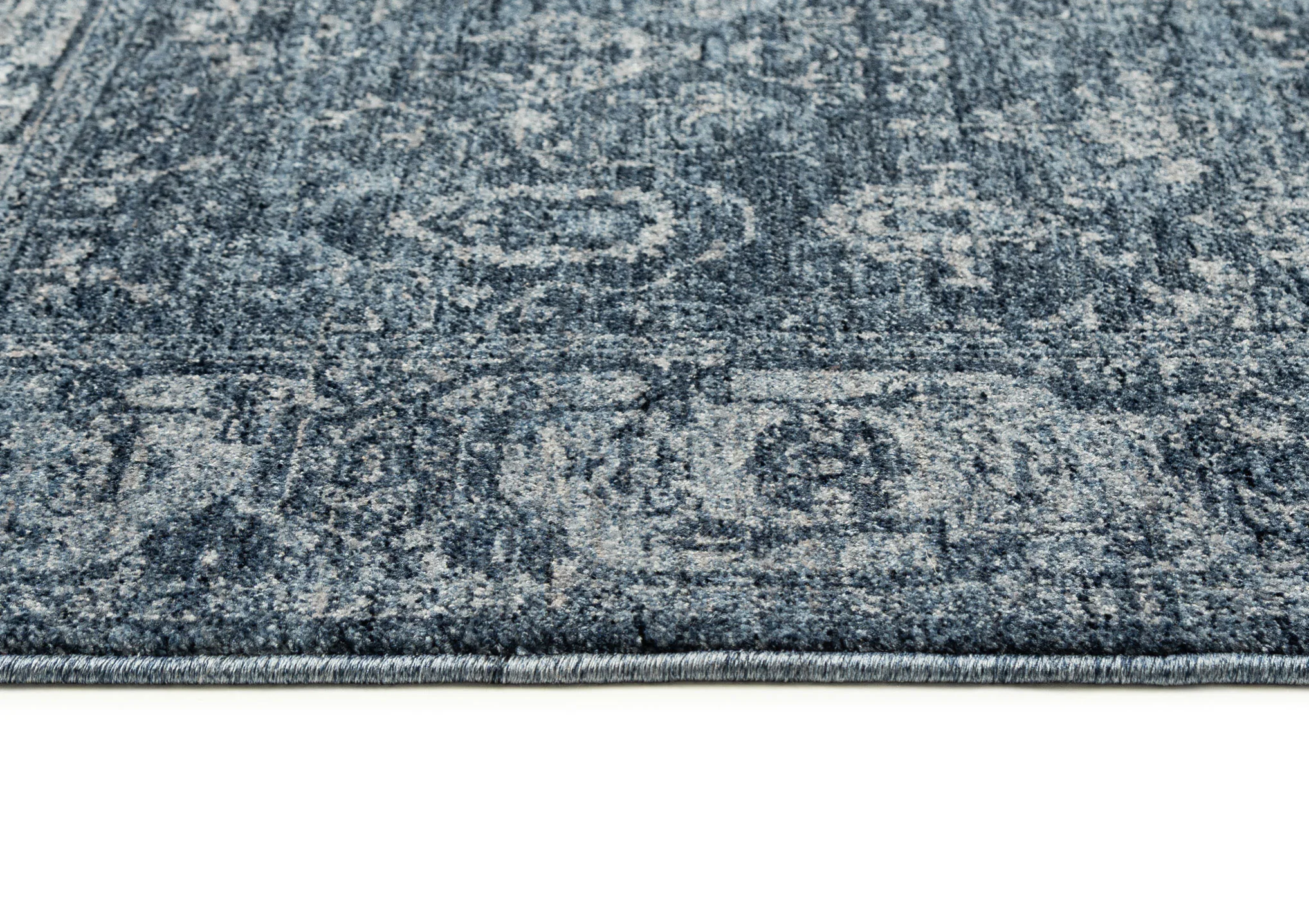 Alexis Tonal Distressed Blue Rug - Image 3