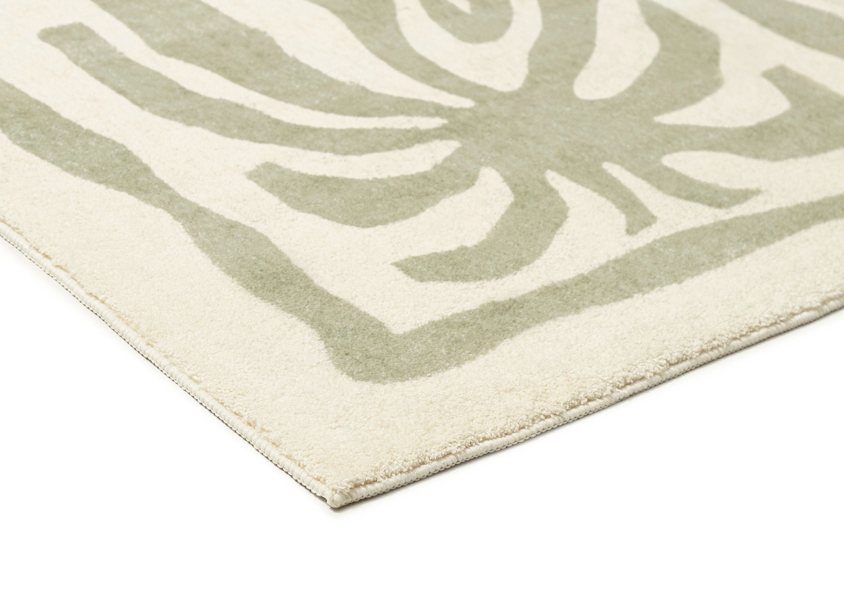 Alicia Sage Green Waves and Palms Washable Rug - Image 6