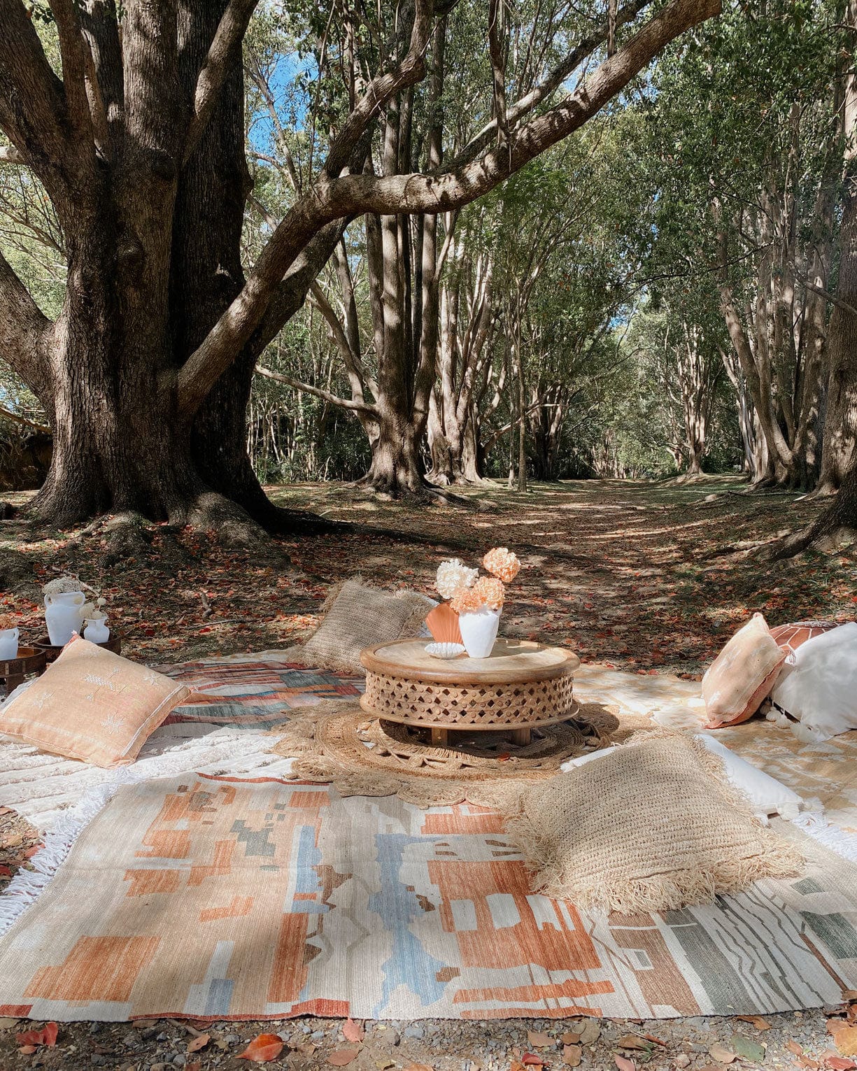 Allegra Orange and Cream Multi-Colour Abstract Tribal Indoor Outdoor Rug - Image 2