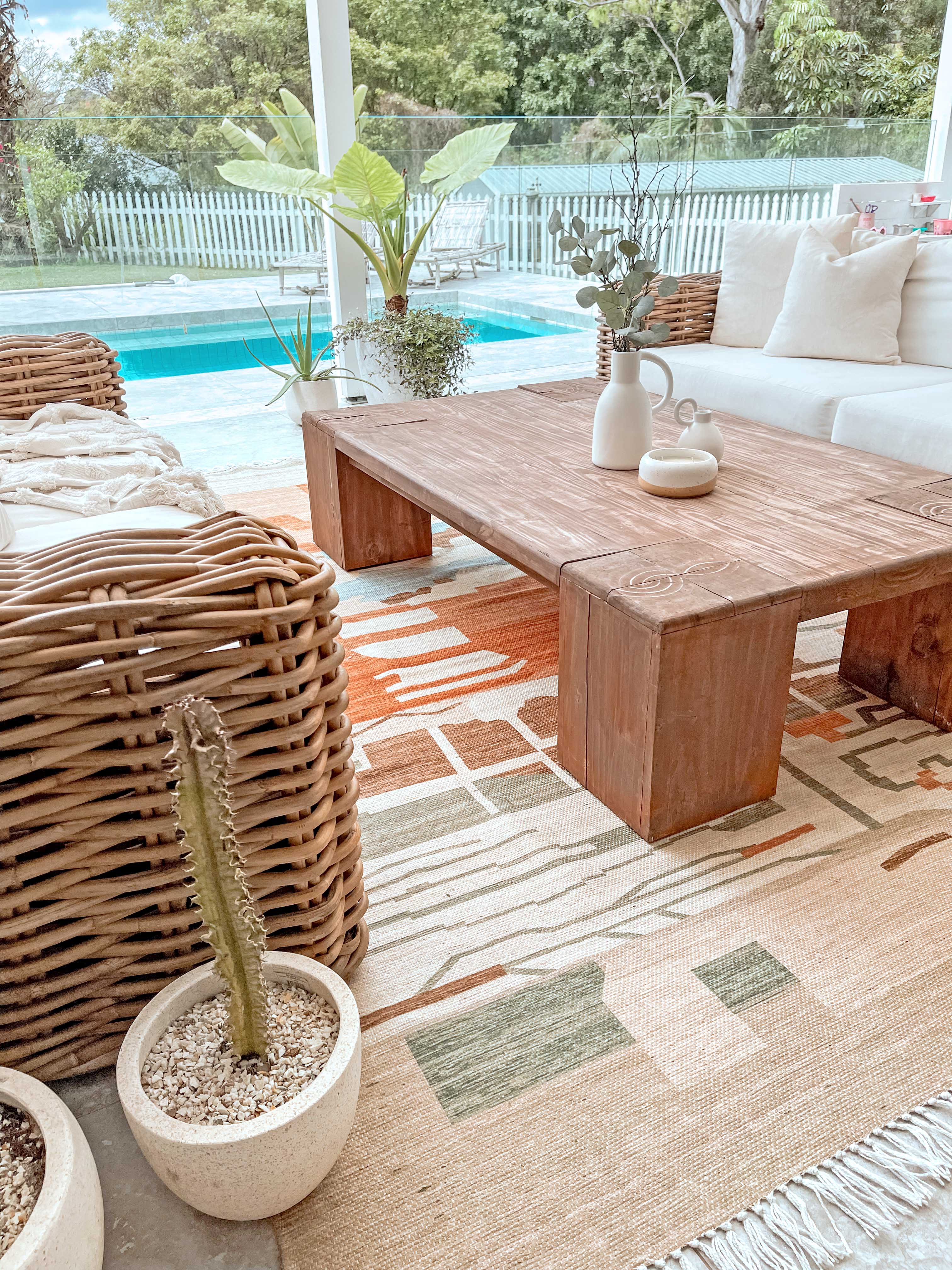 Allegra Orange and Cream Multi-Colour Abstract Tribal Indoor Outdoor Rug - Image 5