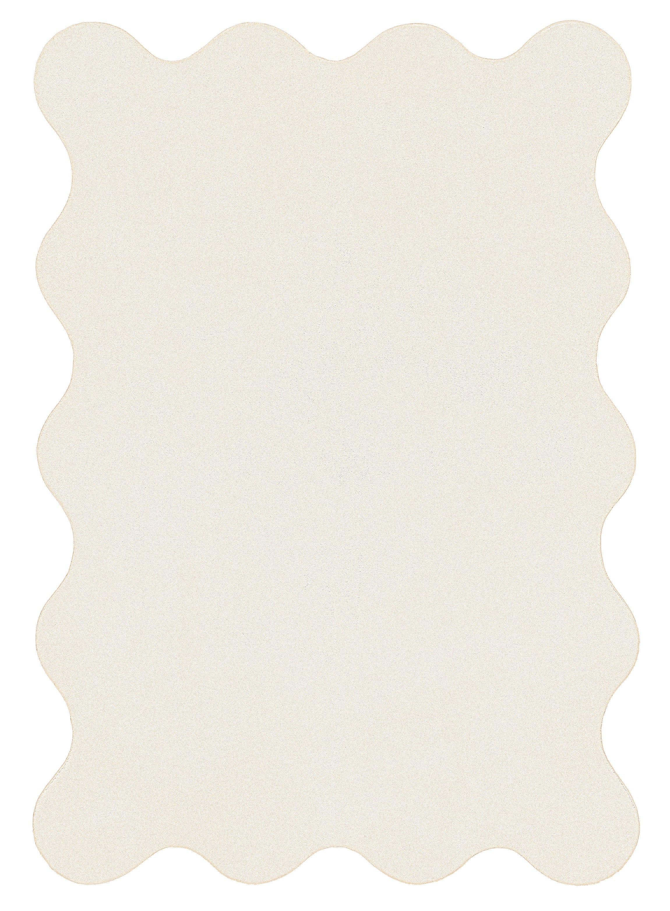 Allen Neutral Scallop Washable Rug
