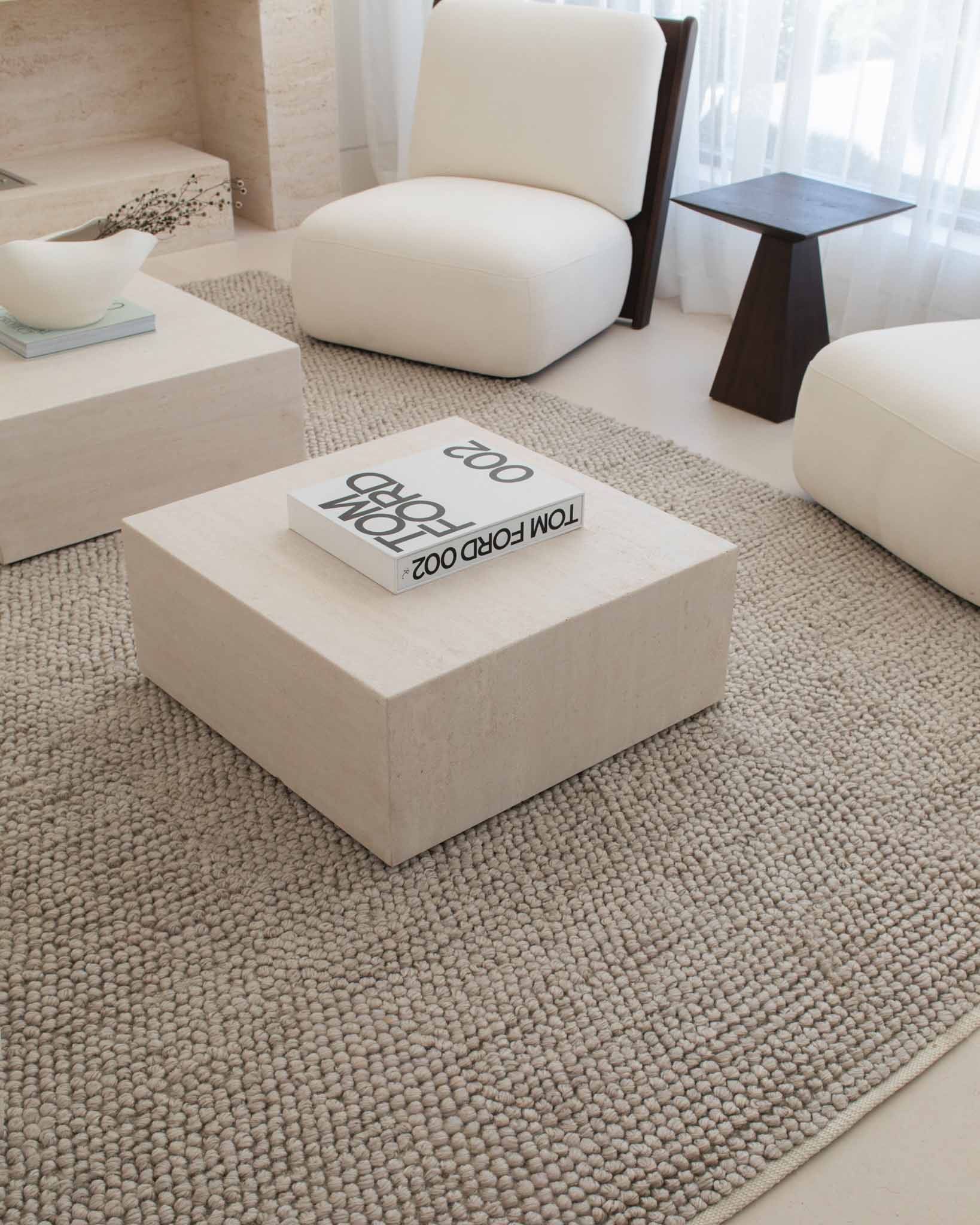 Amaia Light Grey Looped Indoor Outdoor Rug - Image 2