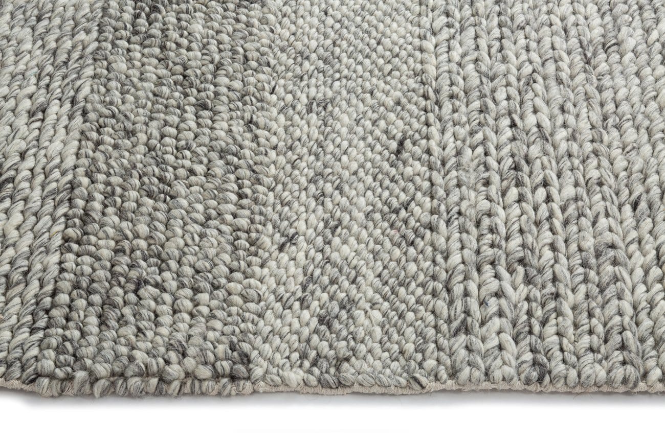 Amalie Marbled Grey Braided and Looped Rug - Image 15