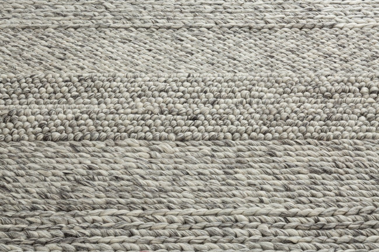 Amalie Marbled Grey Braided and Looped Rug - Image 16
