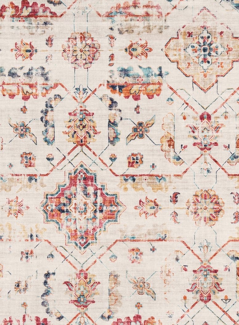 Amanda Multicolour Distressed Transitional Round Rug - Image 9