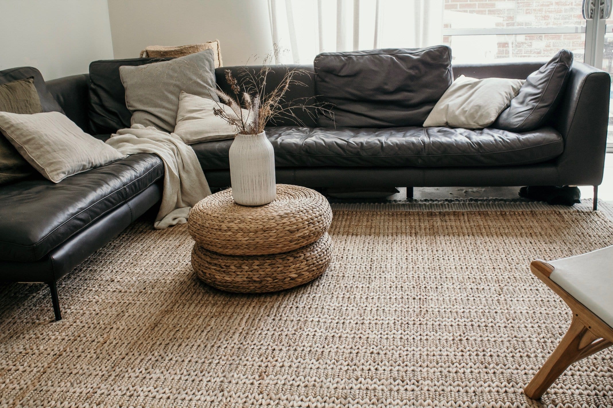 Amare Natural Braided Jute Rug - Image 14
