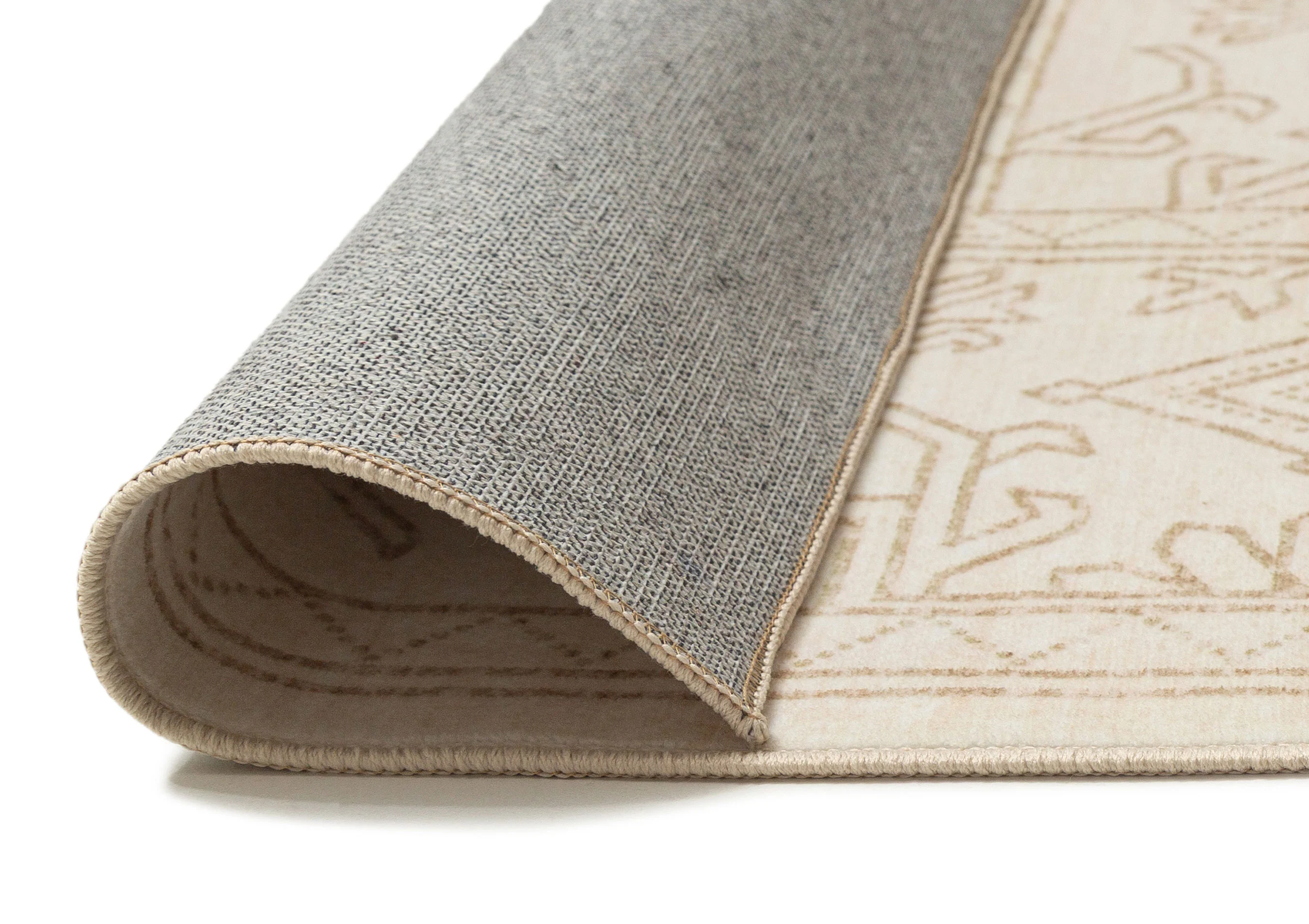 Anais Cream Medallion Washable Rug - Image 9