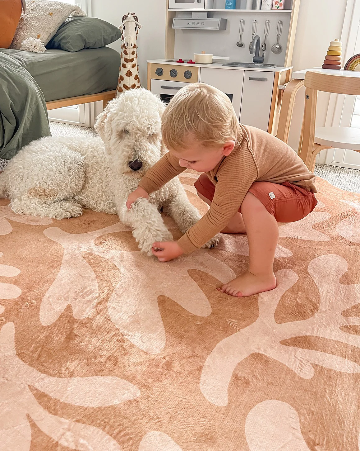 Anca Peach Shapes Rollie Pollie Round Playmat - Image 2