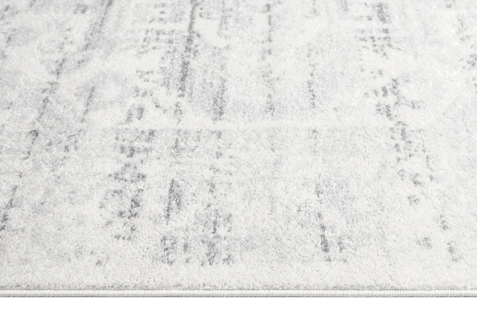 Andra Grey and Ivory Traditional Distressed Runner Rug - Image 3