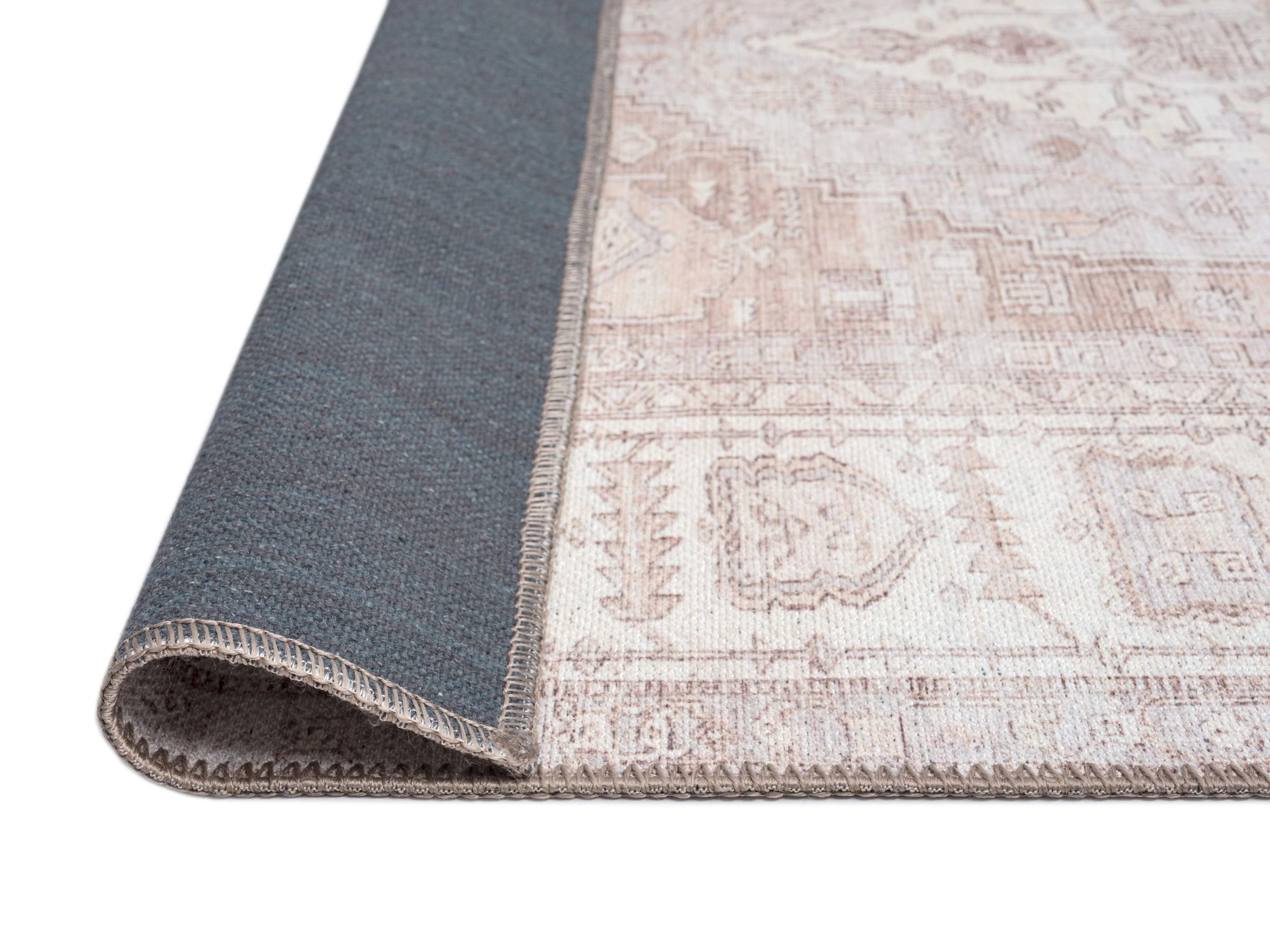 Aneesa Beige and Cream Traditional Distressed Washable Rug - Image 13