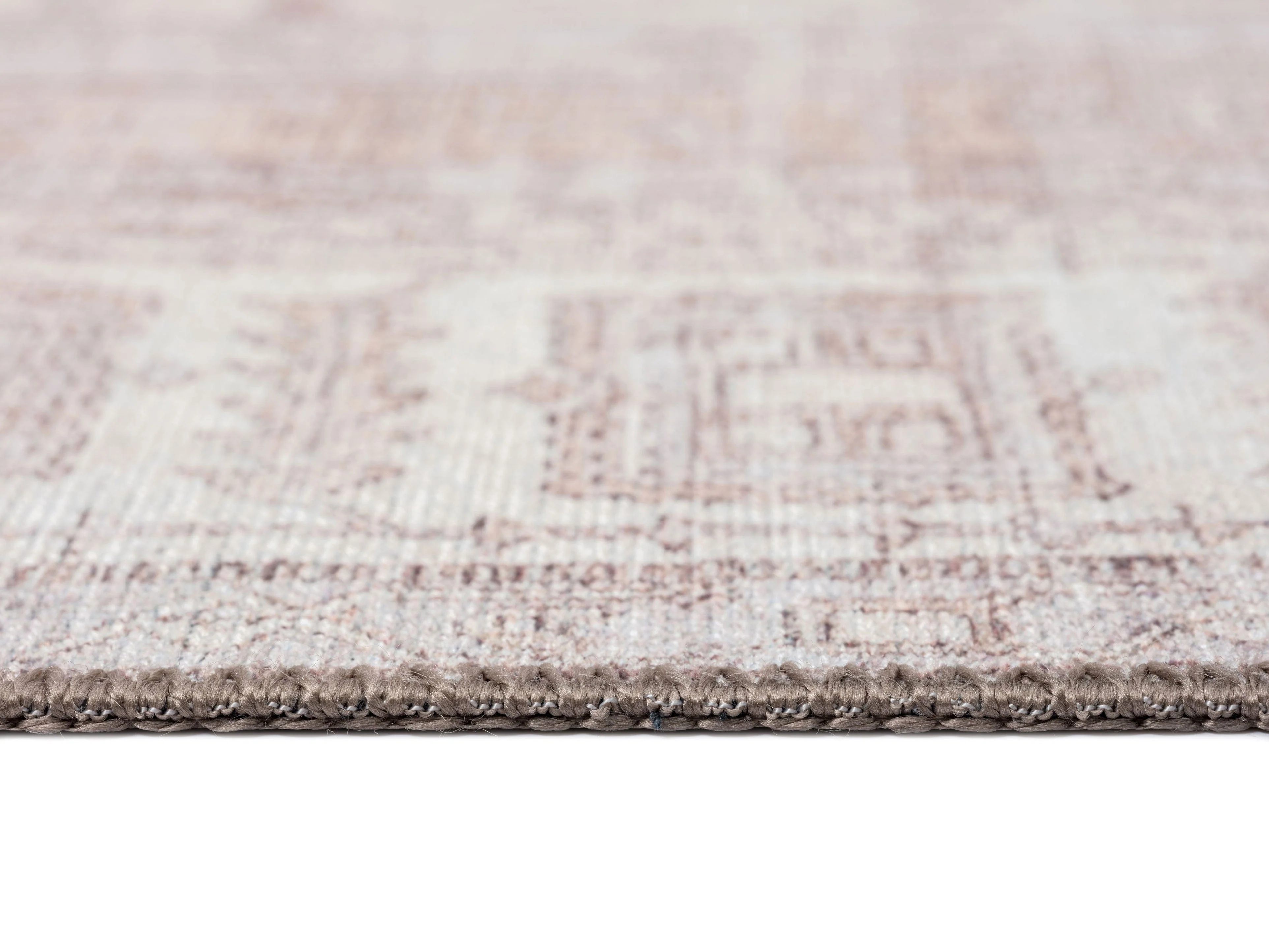 Aneesa Beige and Cream Traditional Distressed Washable Rug - Image 15
