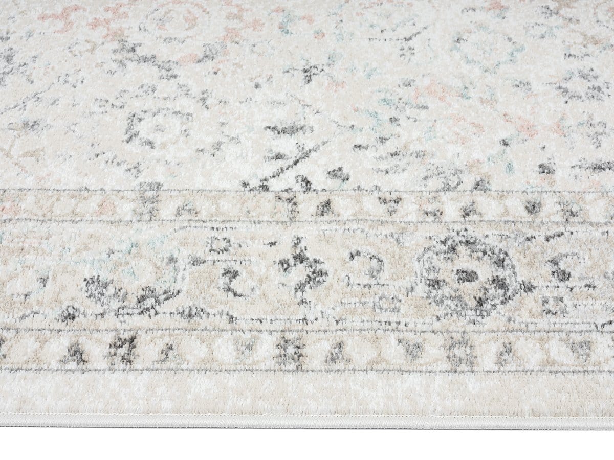 Anine Cream And Grey Multi-Colour Traditional Floral Rug - Image 6