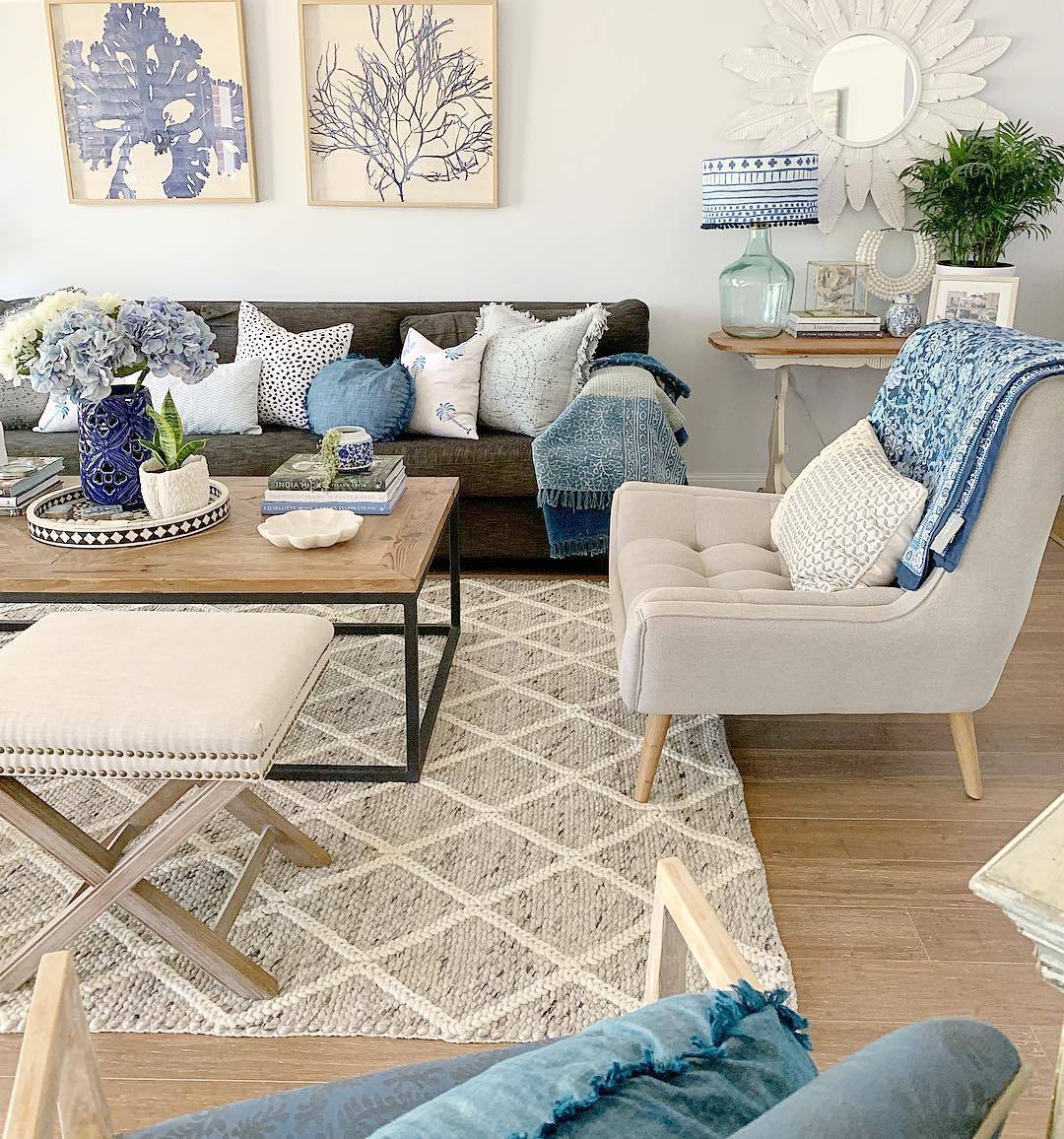 Anja Grey and Ivory Lattice Wool Rug - Image 8