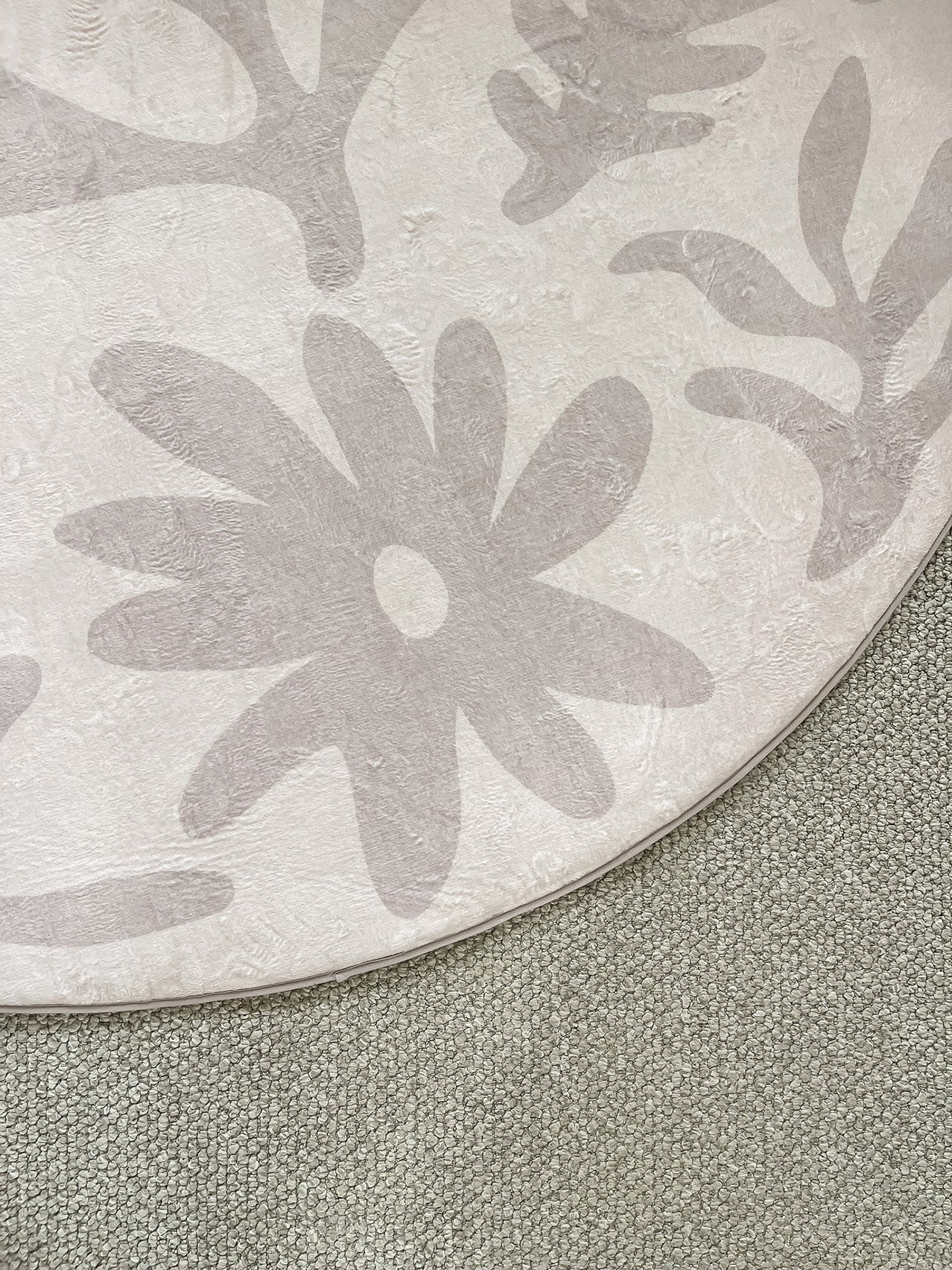 Antem Cream Beige Shapes Rollie Pollie Round Playmat - Image 6