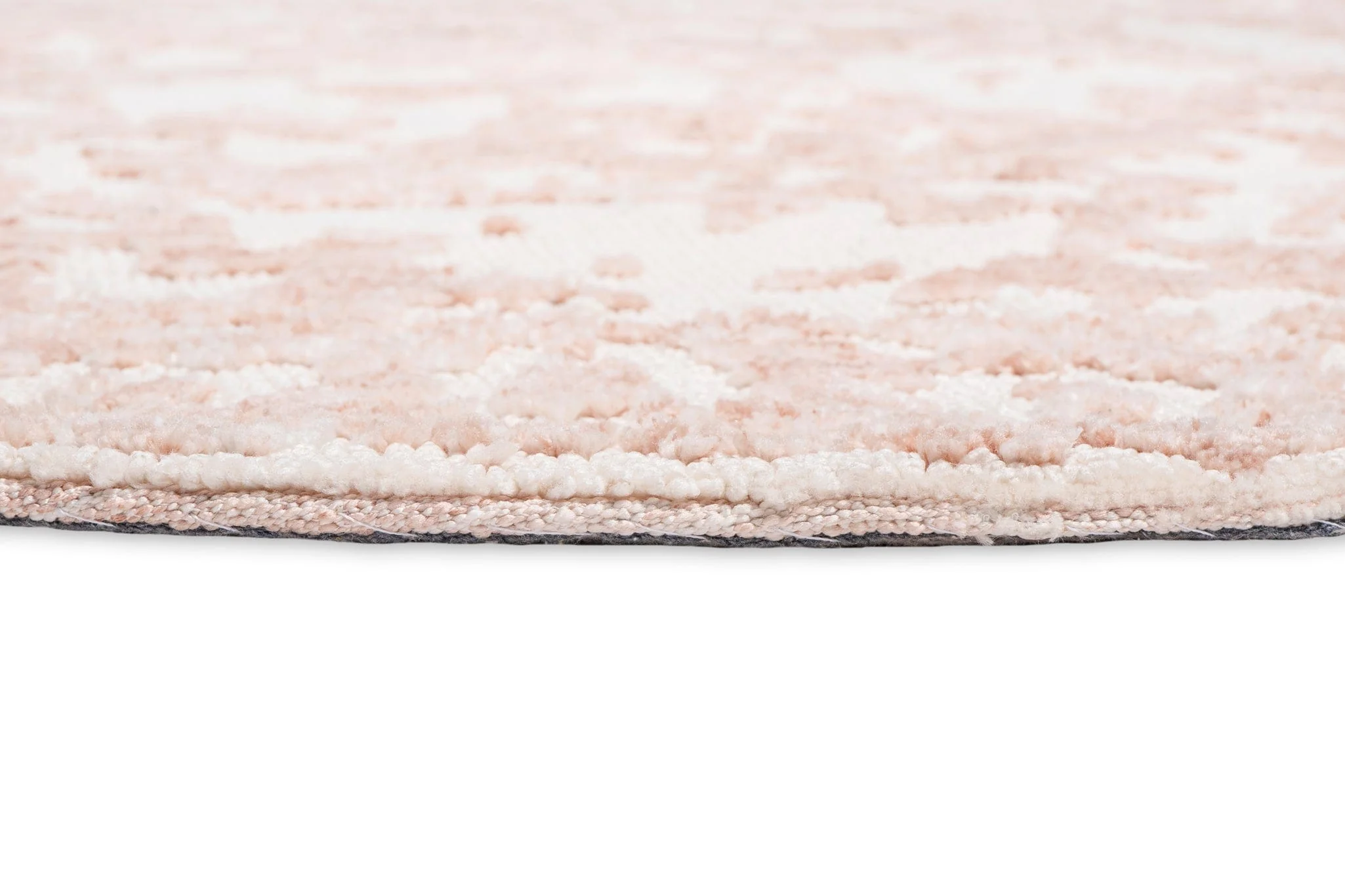 Aria Pink and Ivory Floral Transitional Round Rug - Image 6