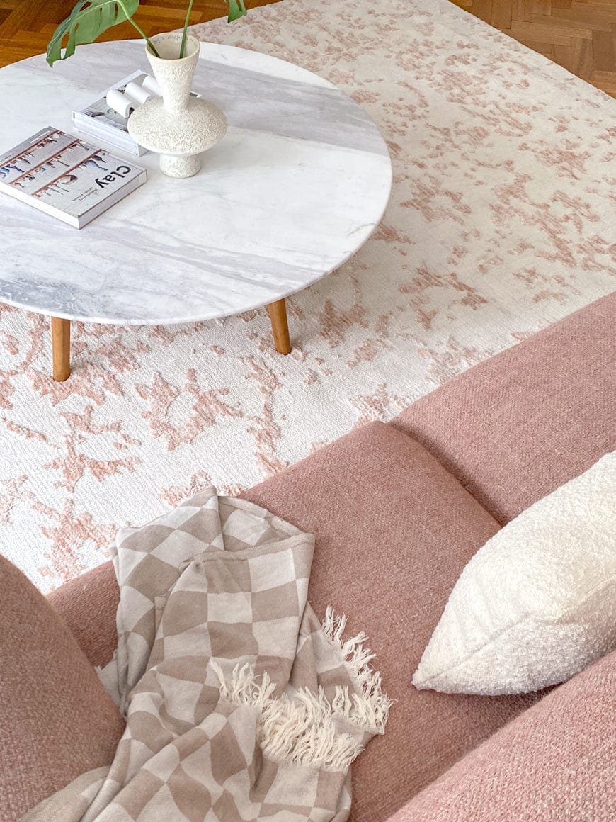 Aria Pink and Ivory Floral Transitional Rug - Image 6