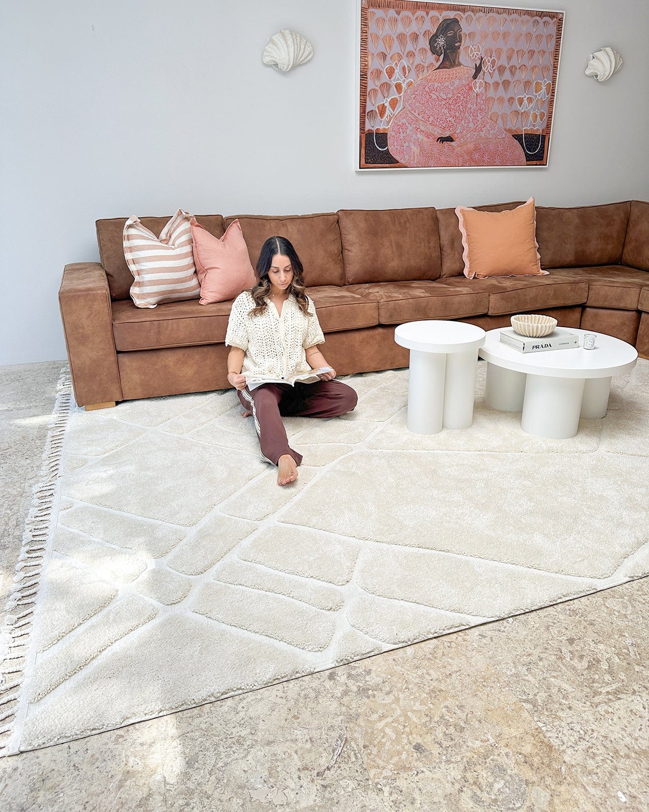 Arizona Ivory Tribal Rug - Image 5
