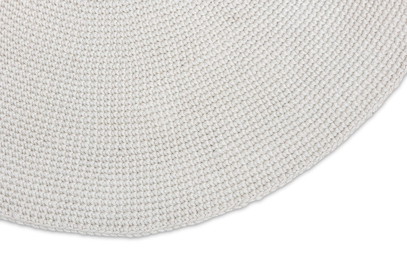 Arlenis Ivory Crochet Indoor Outdoor Round Rug - Image 6