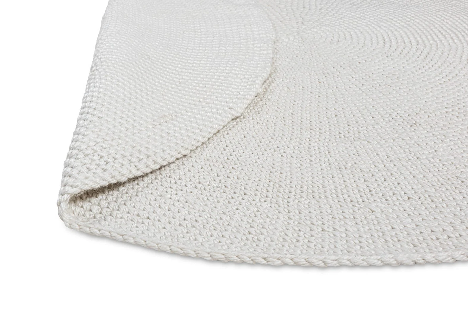 Arlenis Ivory Crochet Indoor Outdoor Round Rug - Image 8